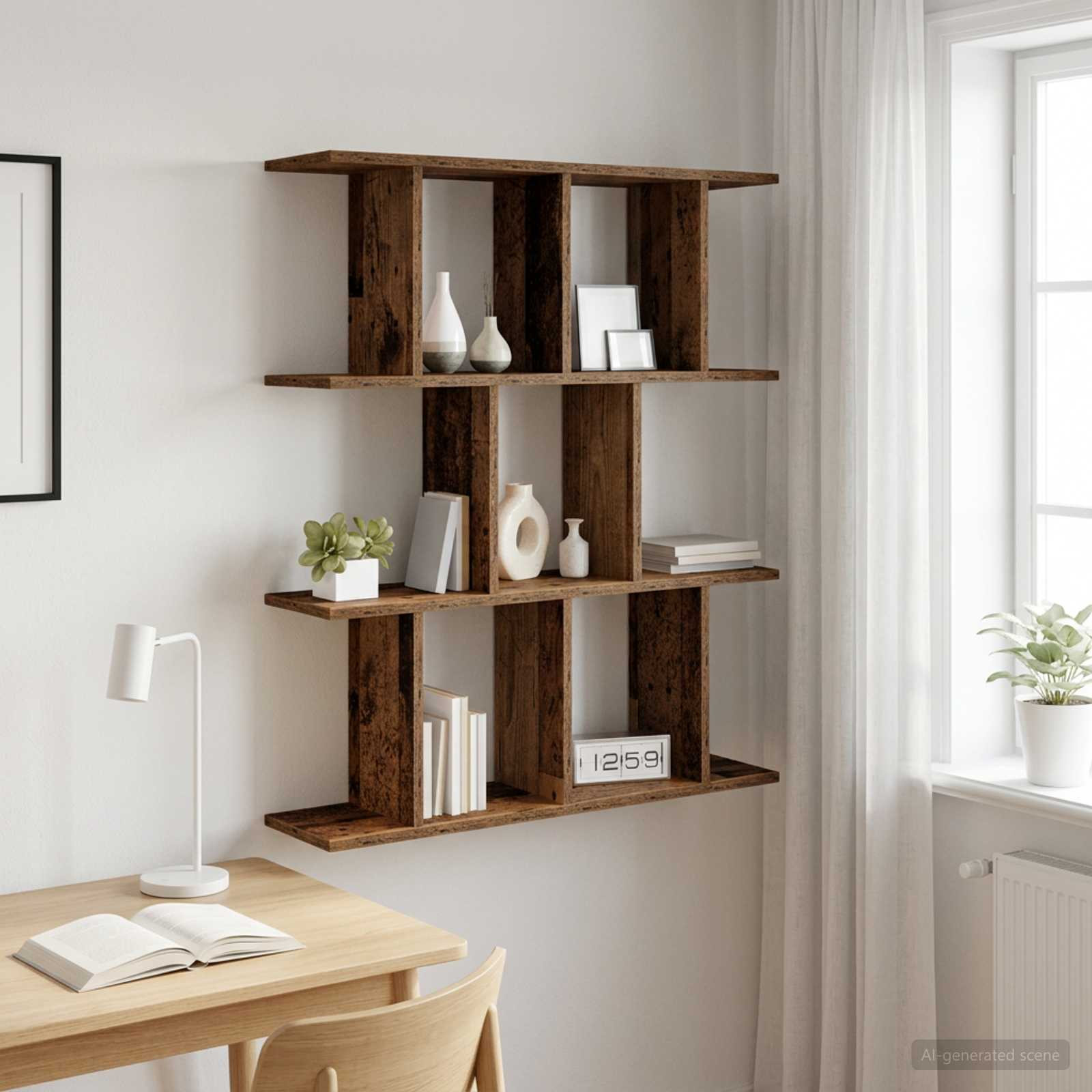 vidaXL Wandregal Altholz 80 x 20 x 96 cm Holzwerkstoff