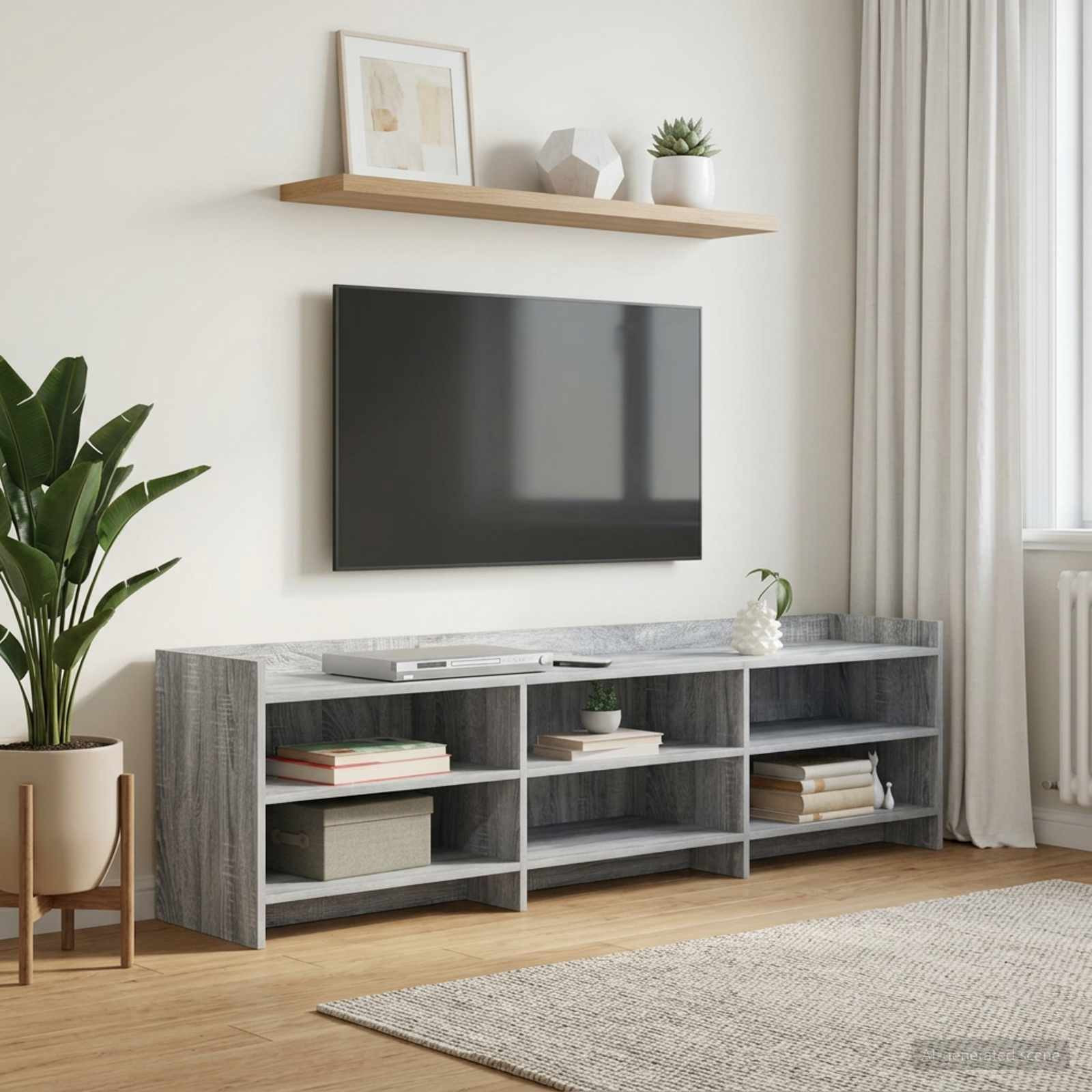 vidaXL TV-Schränk 168 x 33 x 47 cm Grau Sonoma Holzwerkstoff