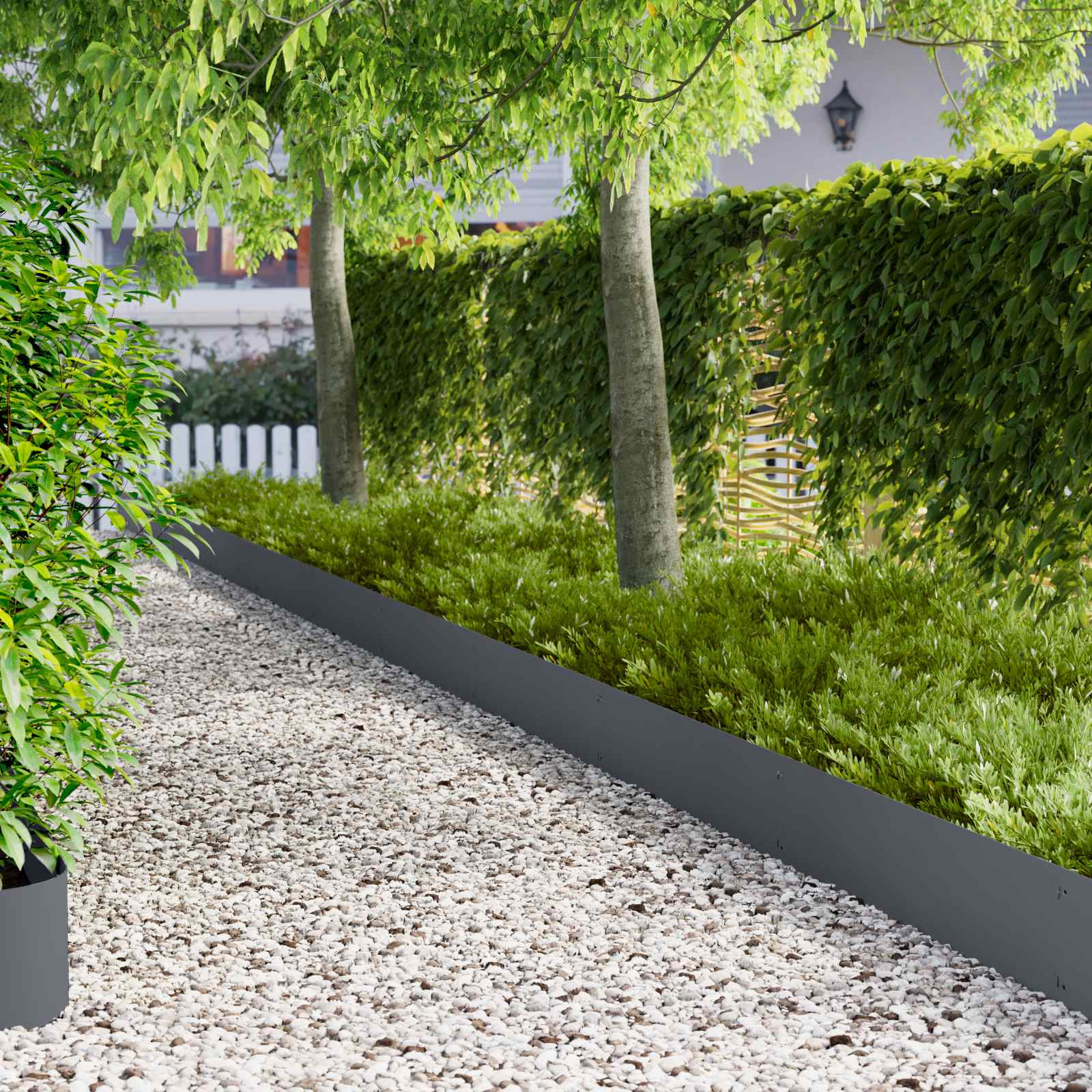 vidaXL Raseneinfassung 20 pcs 103 x 25 cm Stahl Anthrazit