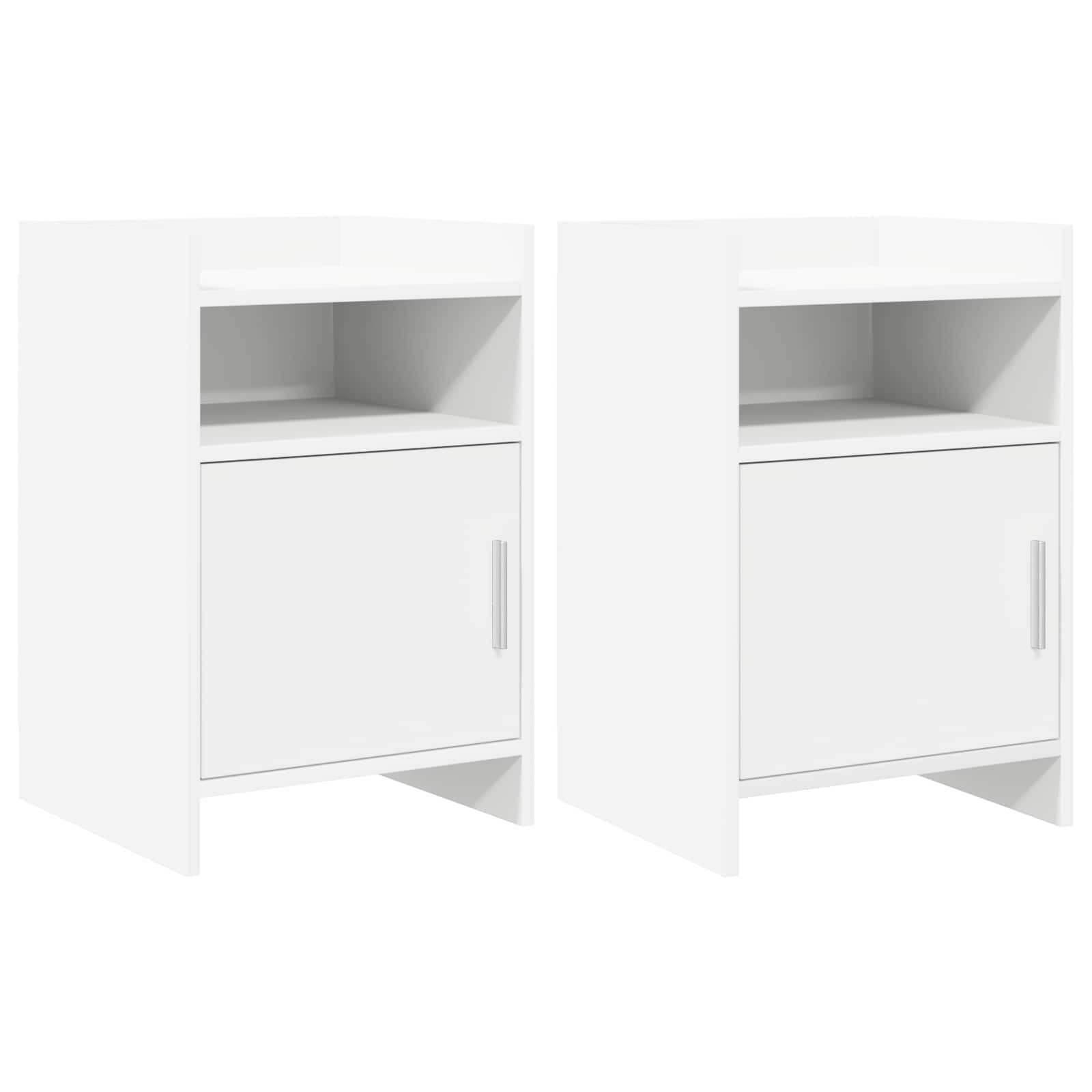 vidaXL Nachttische 2 pcs Weiß 40 x 36 x 60 cm Holzwerkstoff
