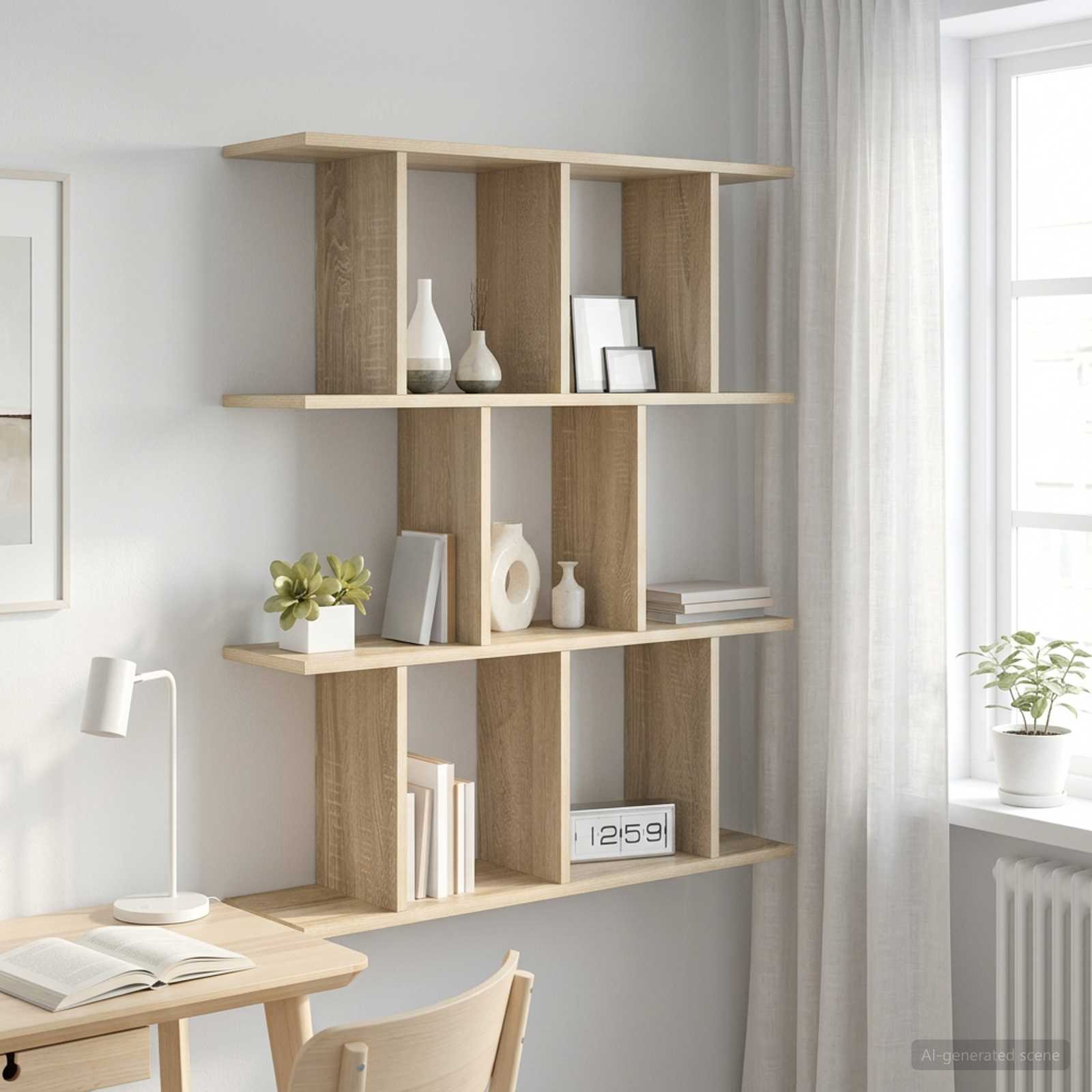 vidaXL Wandregal Sonoma-Eiche 102 x 20 x 96 cm Holzwerkstoff