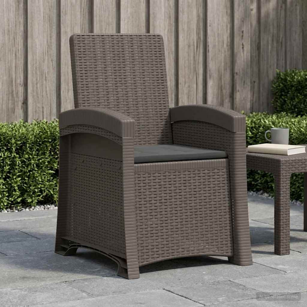 vidaXL Liegesessel Garten Rattan-Optik Hellgrau und Anthrazit PP