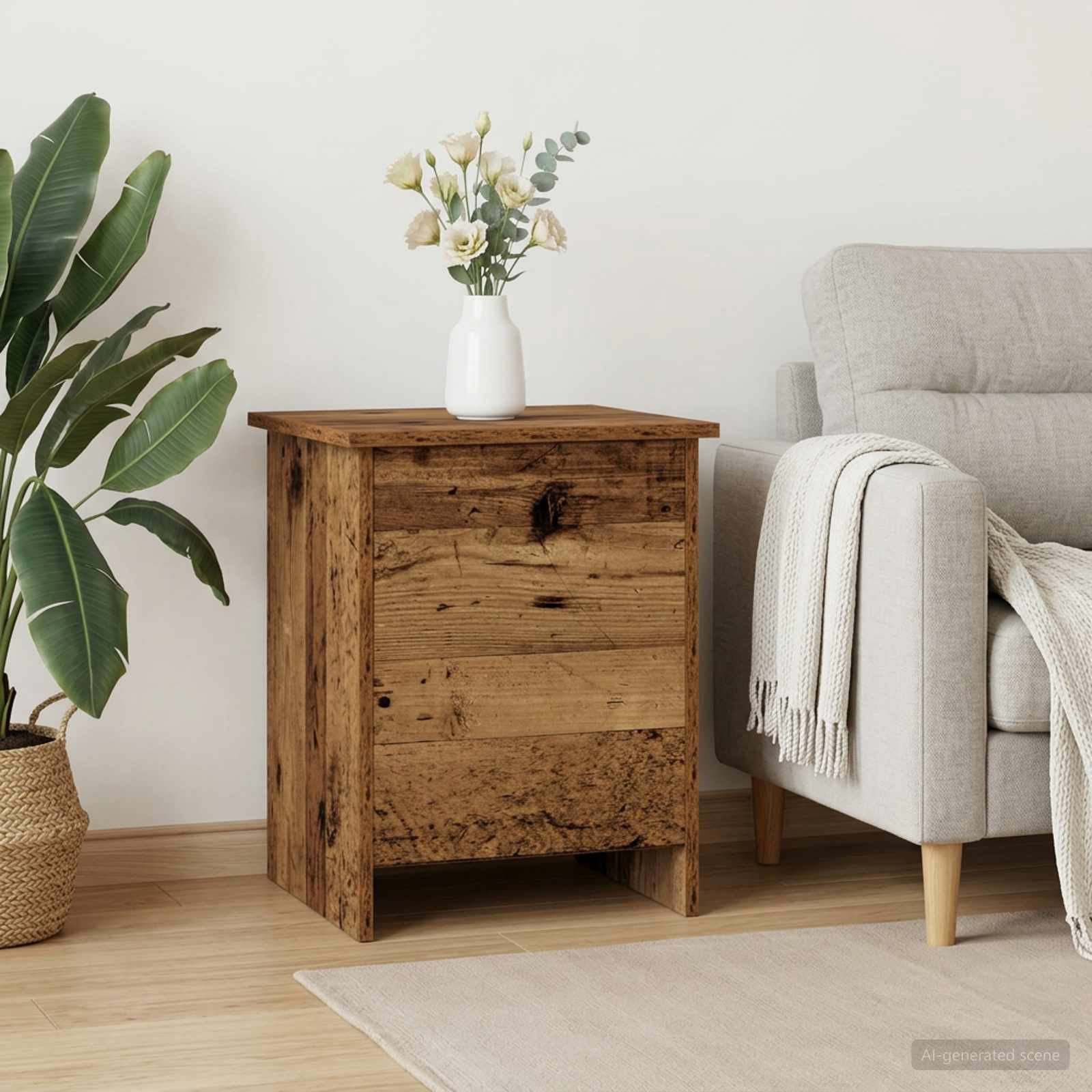 vidaXL Aufbewahrungstruhe Altholz 40 x 40 x 50 cm Holzwerkstoff