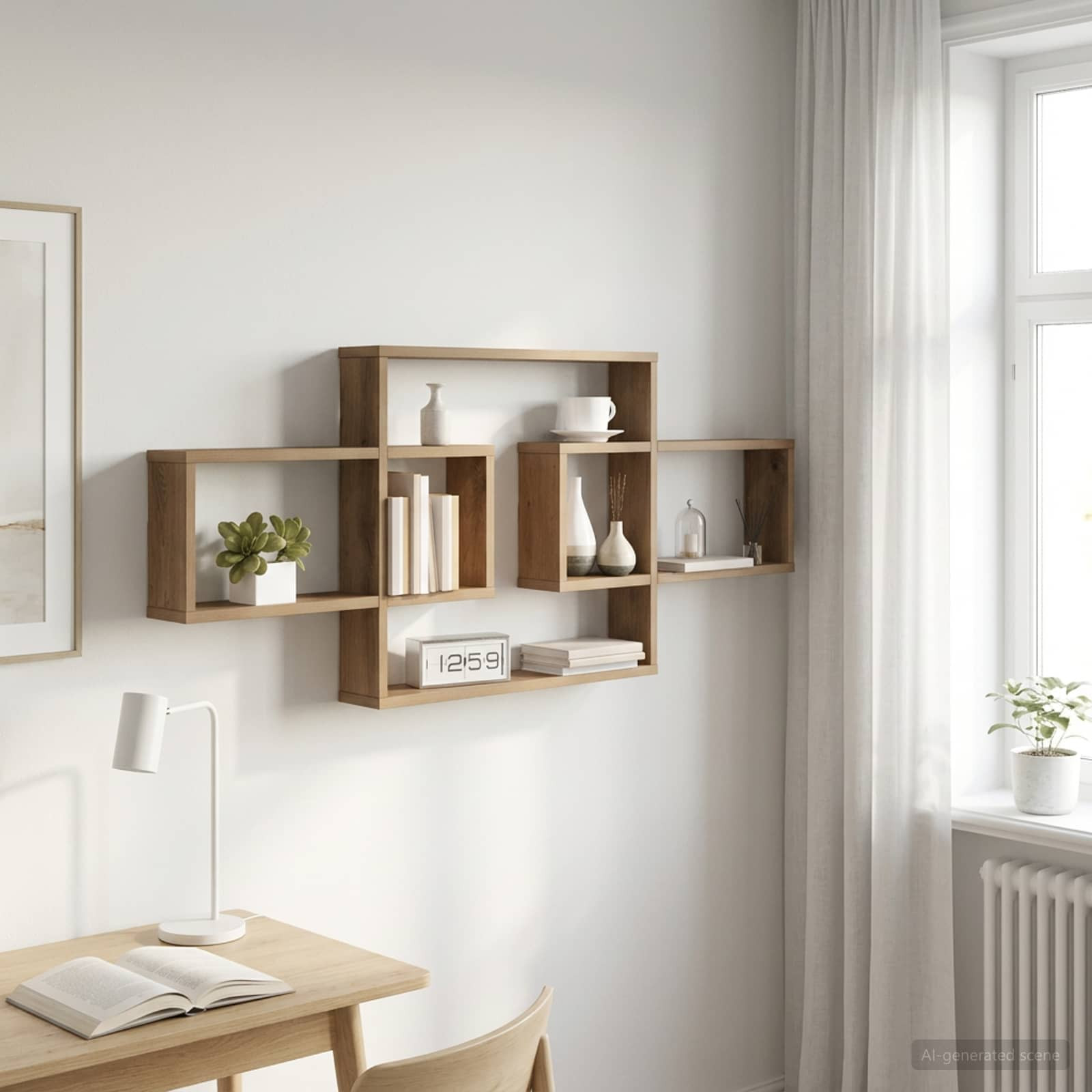 vidaXL Wandregal Artisan-Eiche 130 x 10 x 50 cm Holzwerkstoff