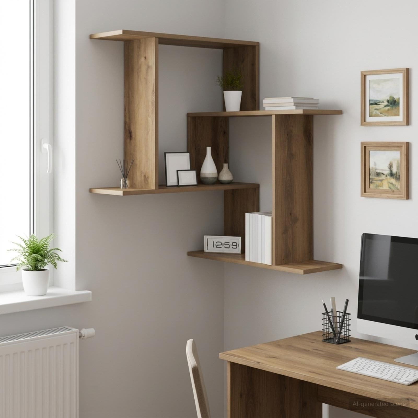 vidaXL Wandregal Artisan-Eiche 67 x 67 x 87 cm Holzwerkstoff