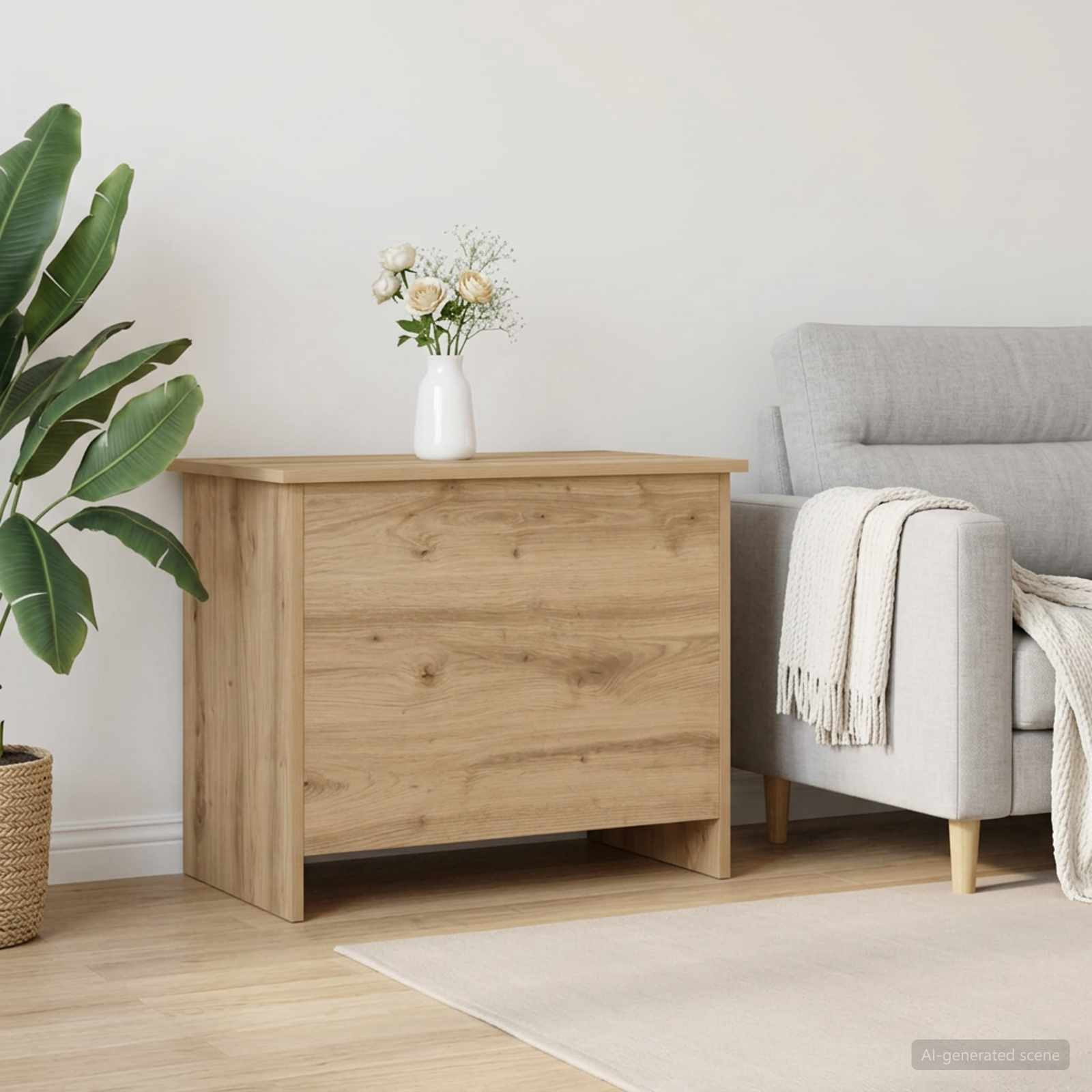 vidaXL Aufbewahrungstruhe Artisan-Eiche 60 x 40 x 50 cm Holzwerkstoff