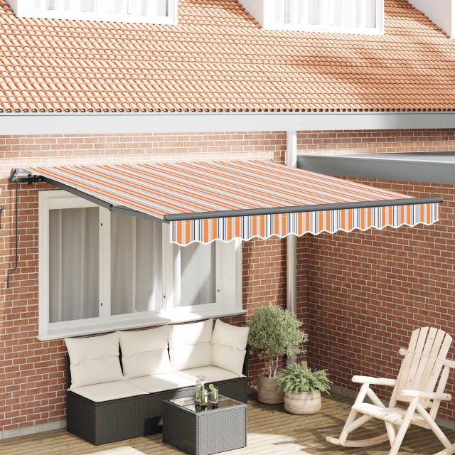 vidaXL Ausziehbare Markise Mehrfarbig 300 x 250 cm