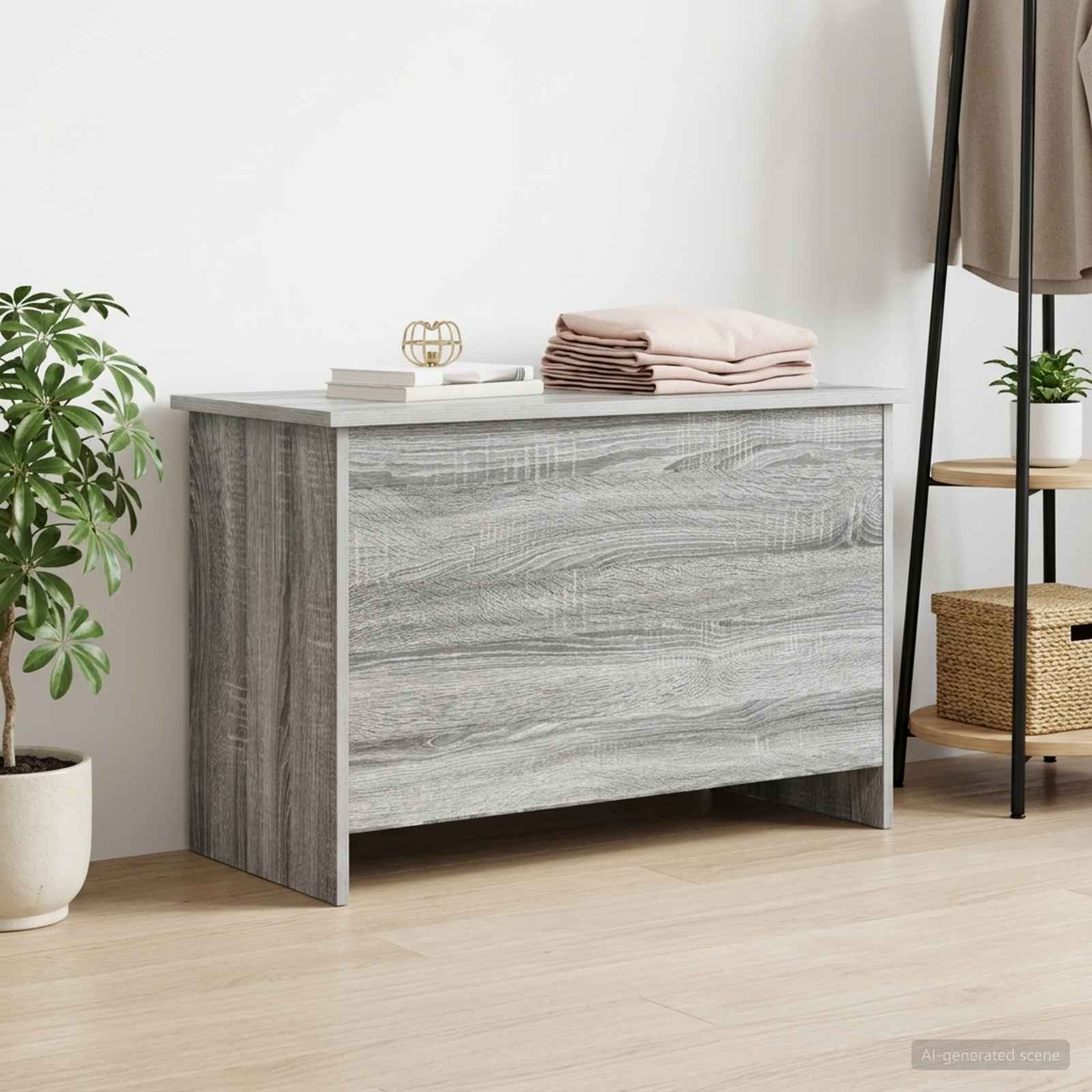 vidaXL Aufbewahrungstruhe Grau Sonoma 80 x 40 x 50 cm Holzwerkstoff