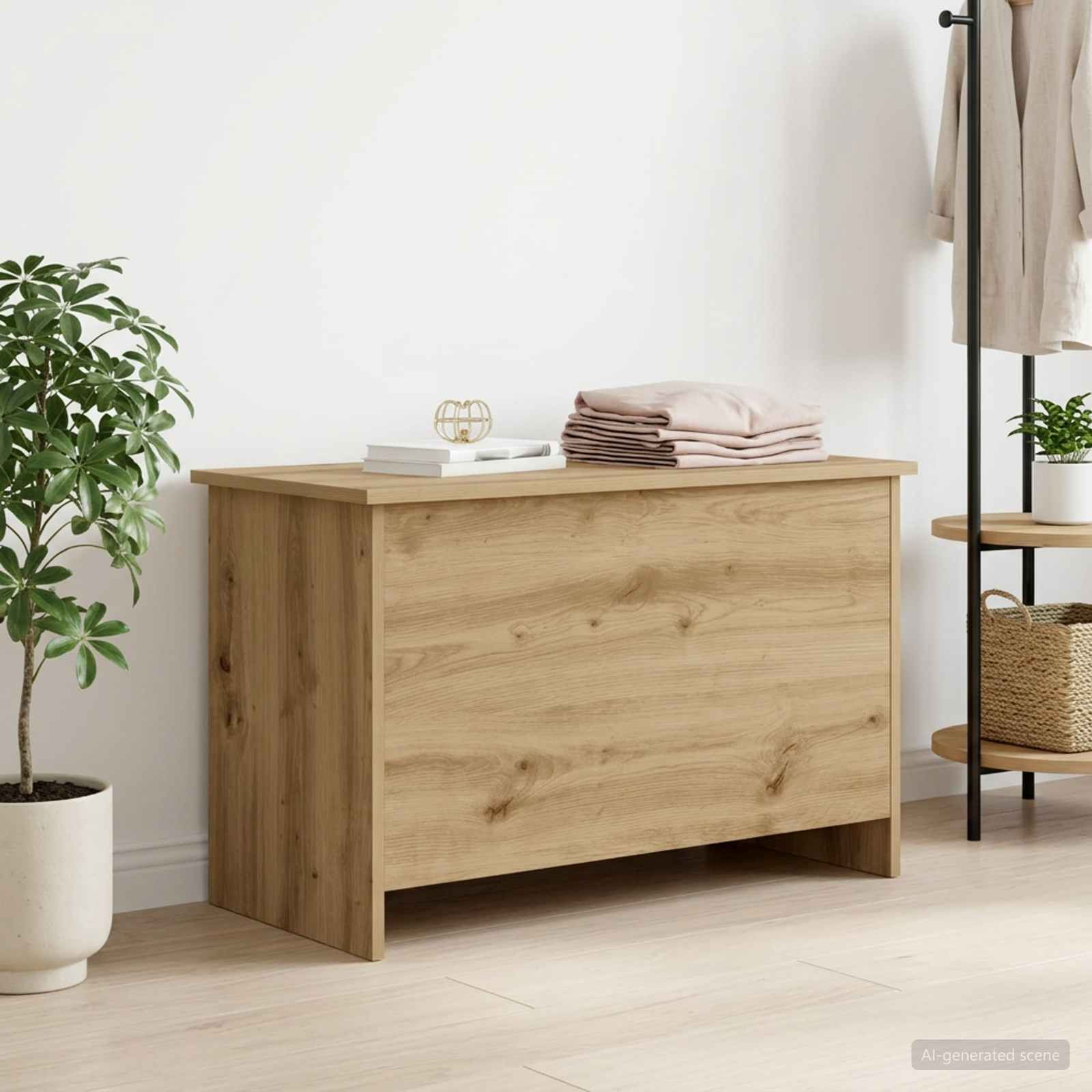 vidaXL Aufbewahrungstruhe Artisan-Eiche 80 x 40 x 50 cm Holzwerkstoff