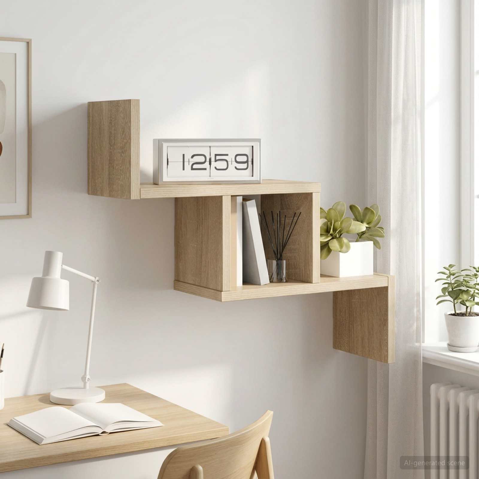 vidaXL Wandregal Sonoma-Eiche 48 x 15 x 42 cm Holzwerkstoff