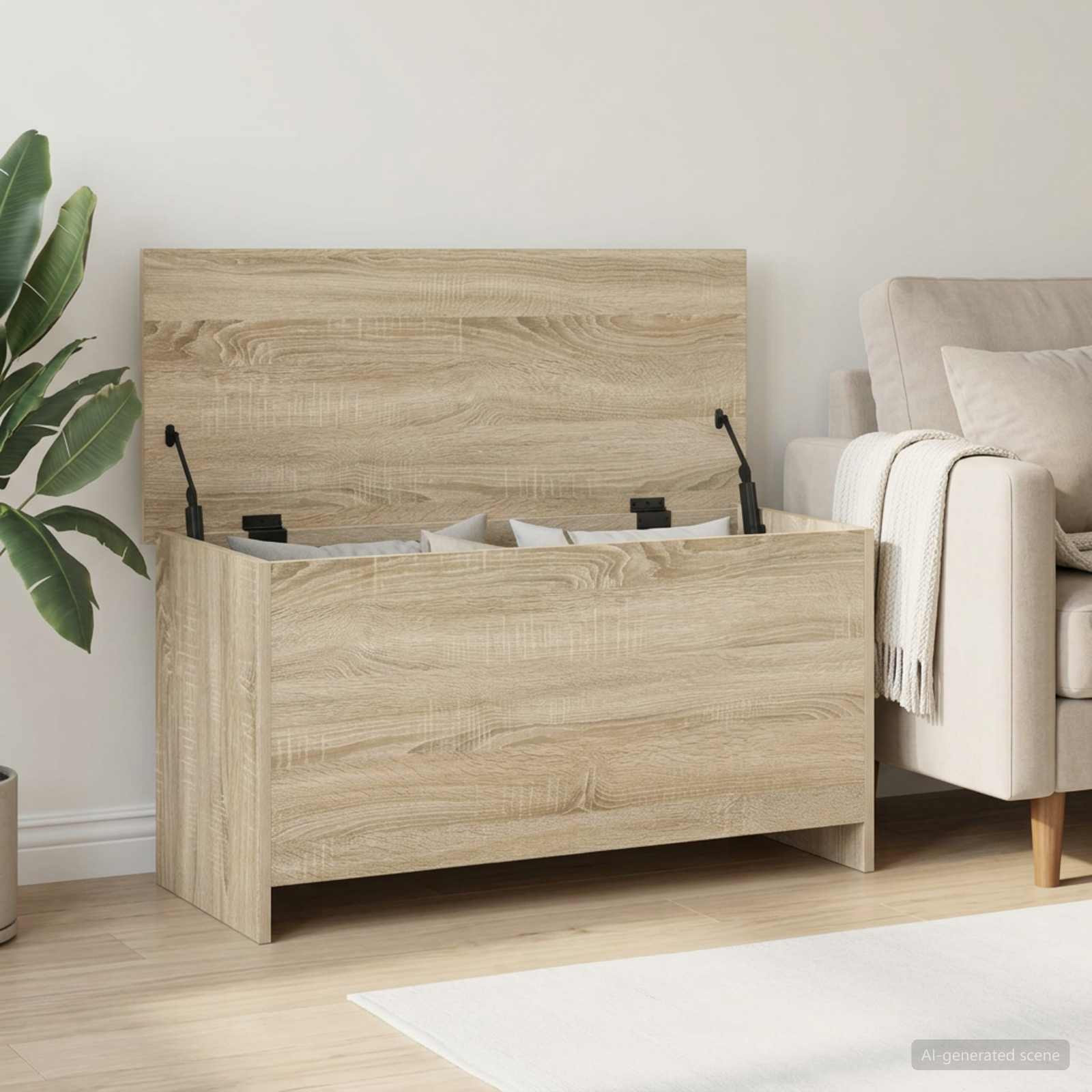 vidaXL Aufbewahrungstruhe Sonoma-Eiche 100 x 40 x 50 cm Holzwerkstoff