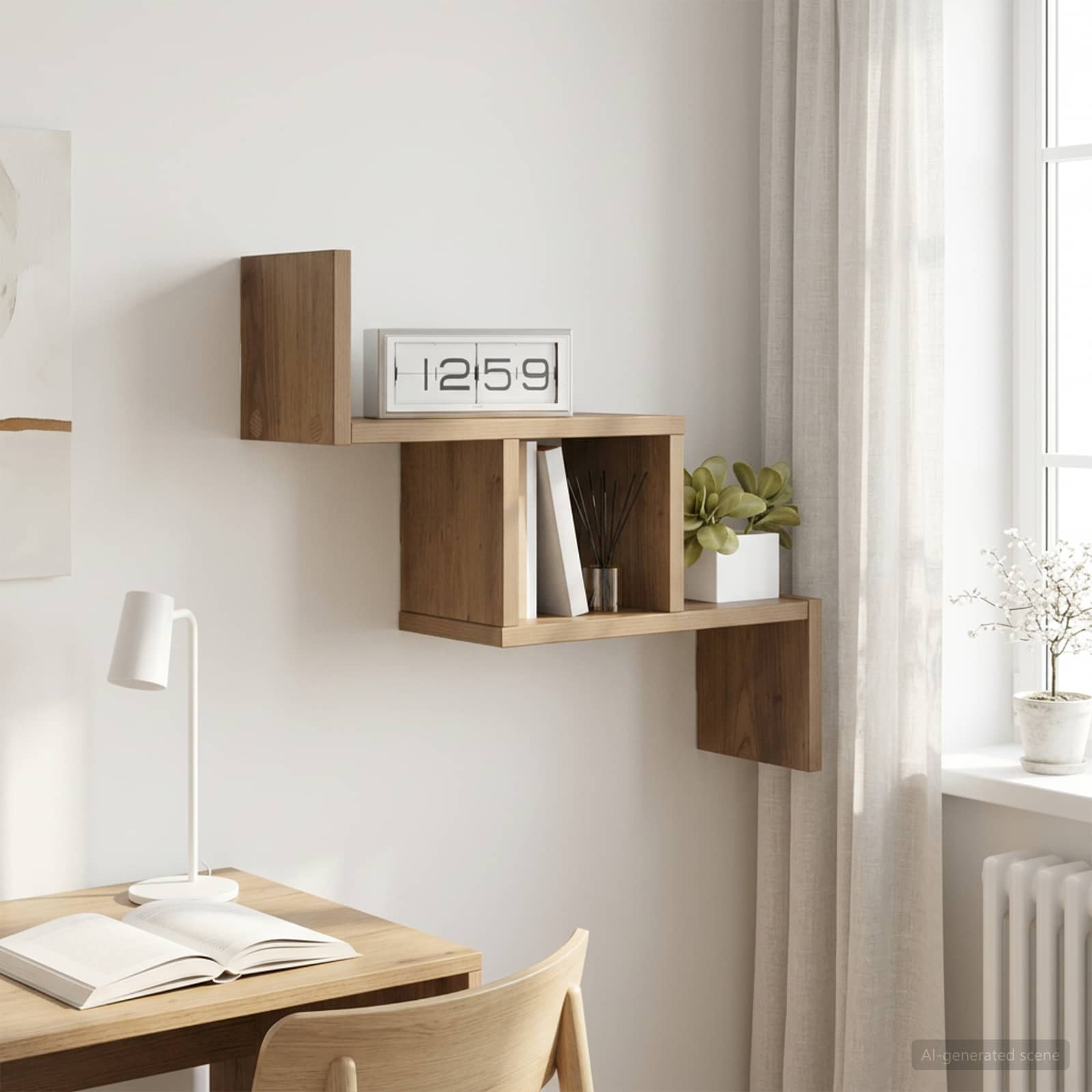 vidaXL Wandregal Artisan-Eiche 48 x 15 x 42 cm Holzwerkstoff