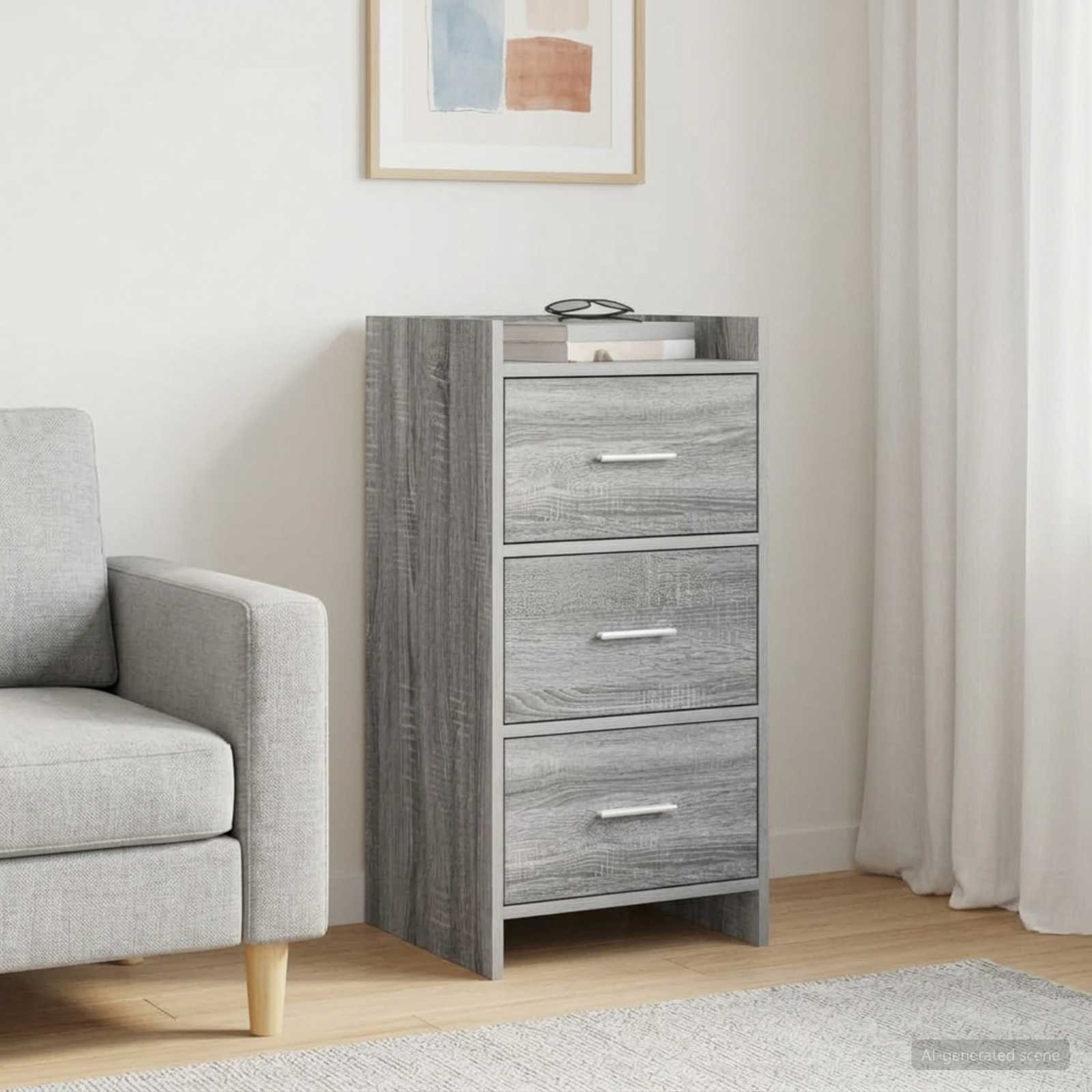 vidaXL Sideboard Grau Sonoma 40 x 36 x 80 cm Holzwerkstoff