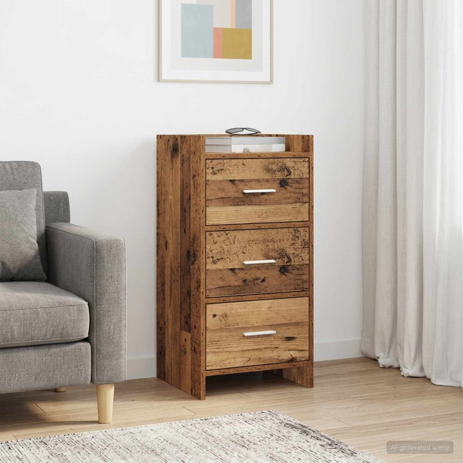 vidaXL Sideboard Altholz 40 x 36 x 80 cm Holzwerkstoff
