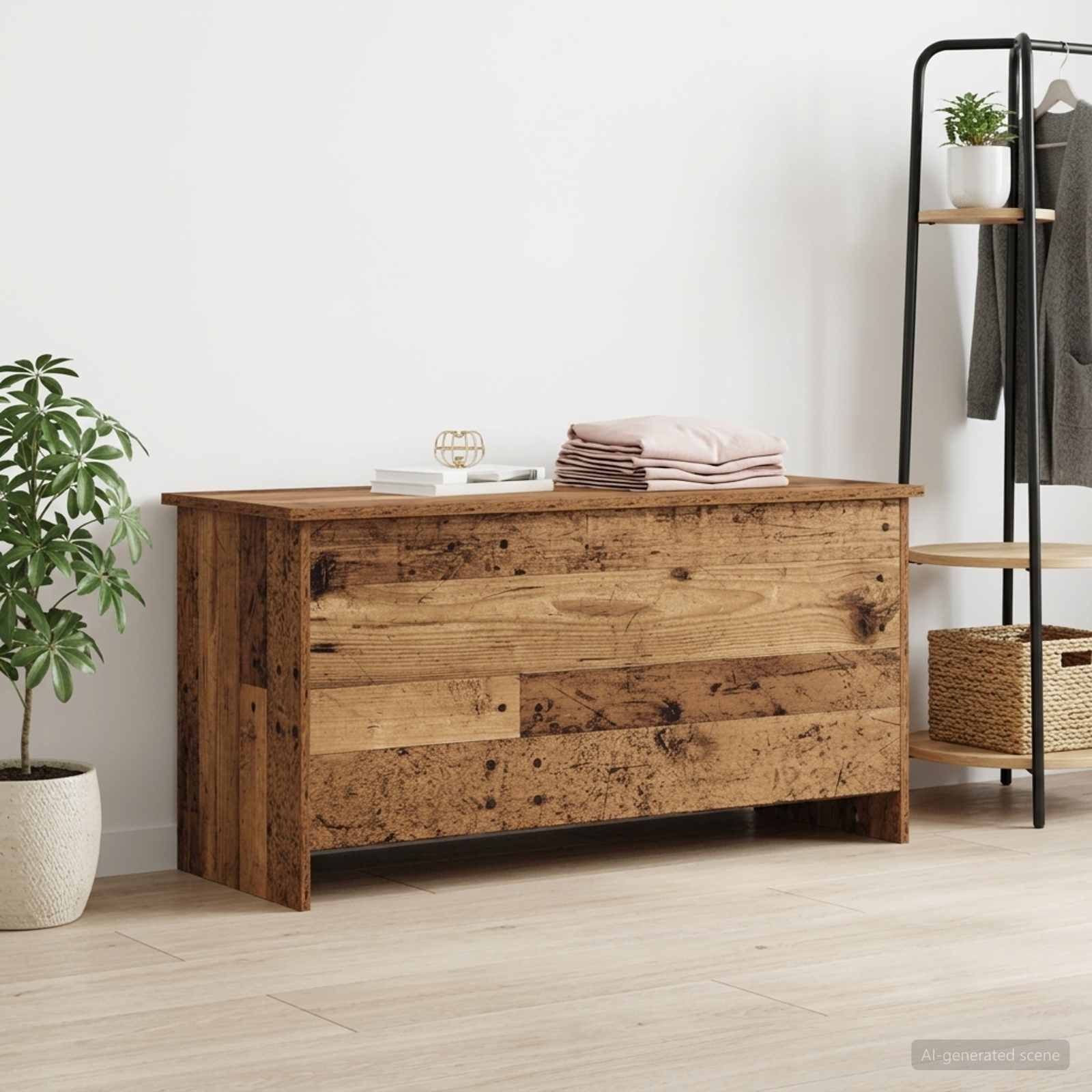 vidaXL Aufbewahrungstruhe Altholz 100 x 40 x 50 cm Holzwerkstoff