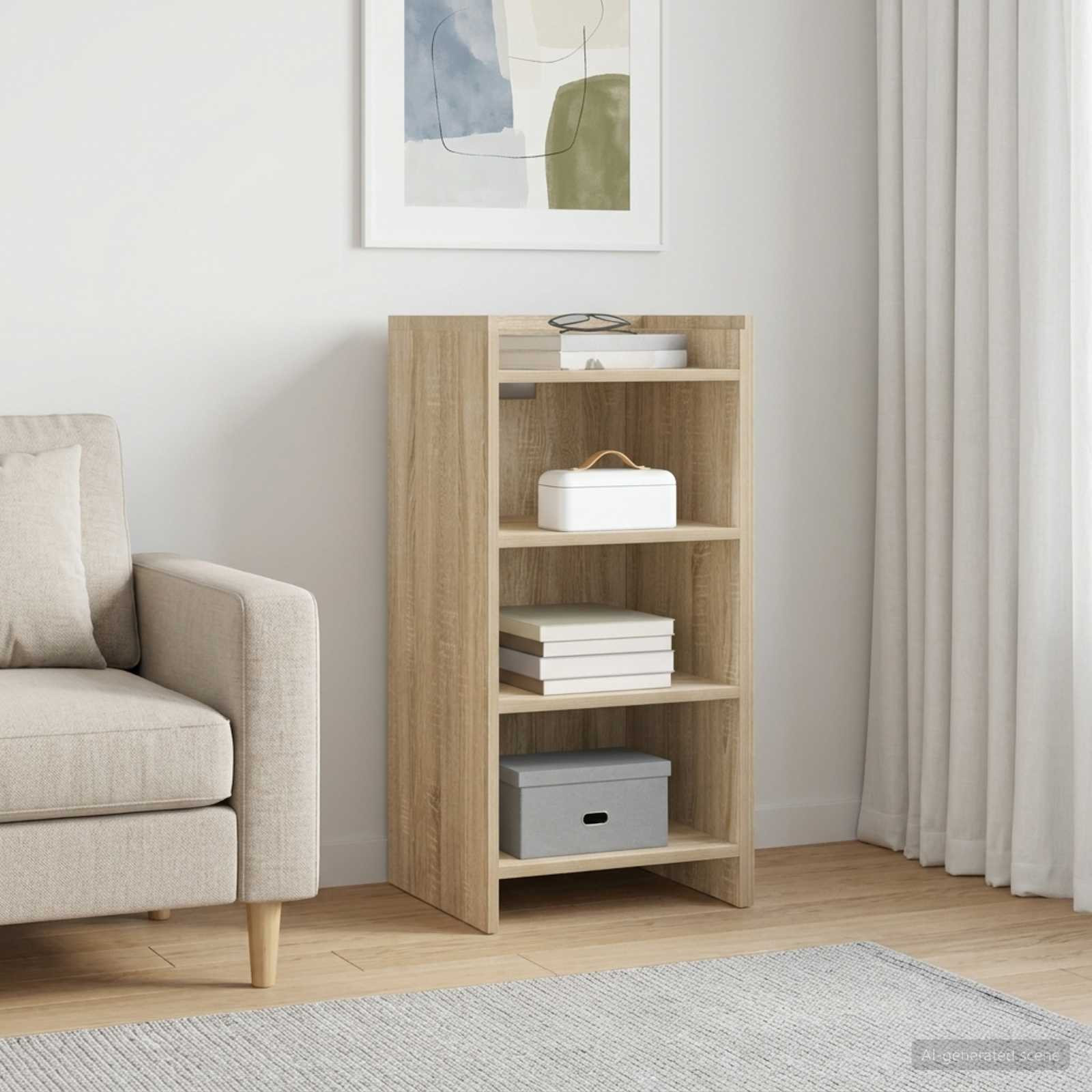vidaXL Sideboard Sonoma-Eiche 40 x 36 x 80 cm Holzwerkstoff