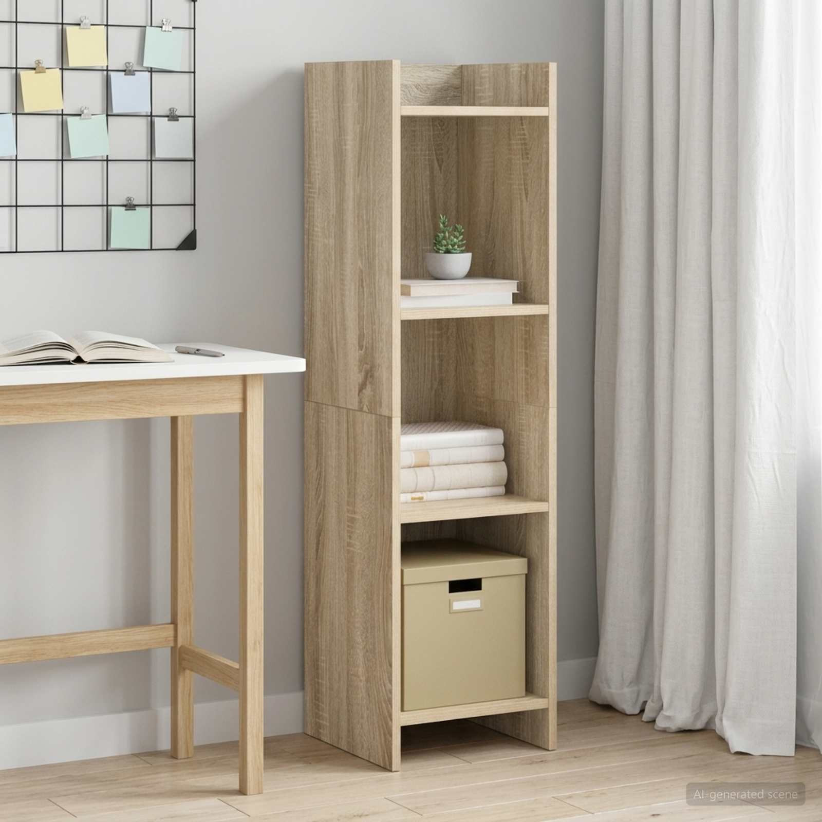 vidaXL Bücherregal Sonoma-Eiche 30 x 30 x 111 cm Holzwerkstoff