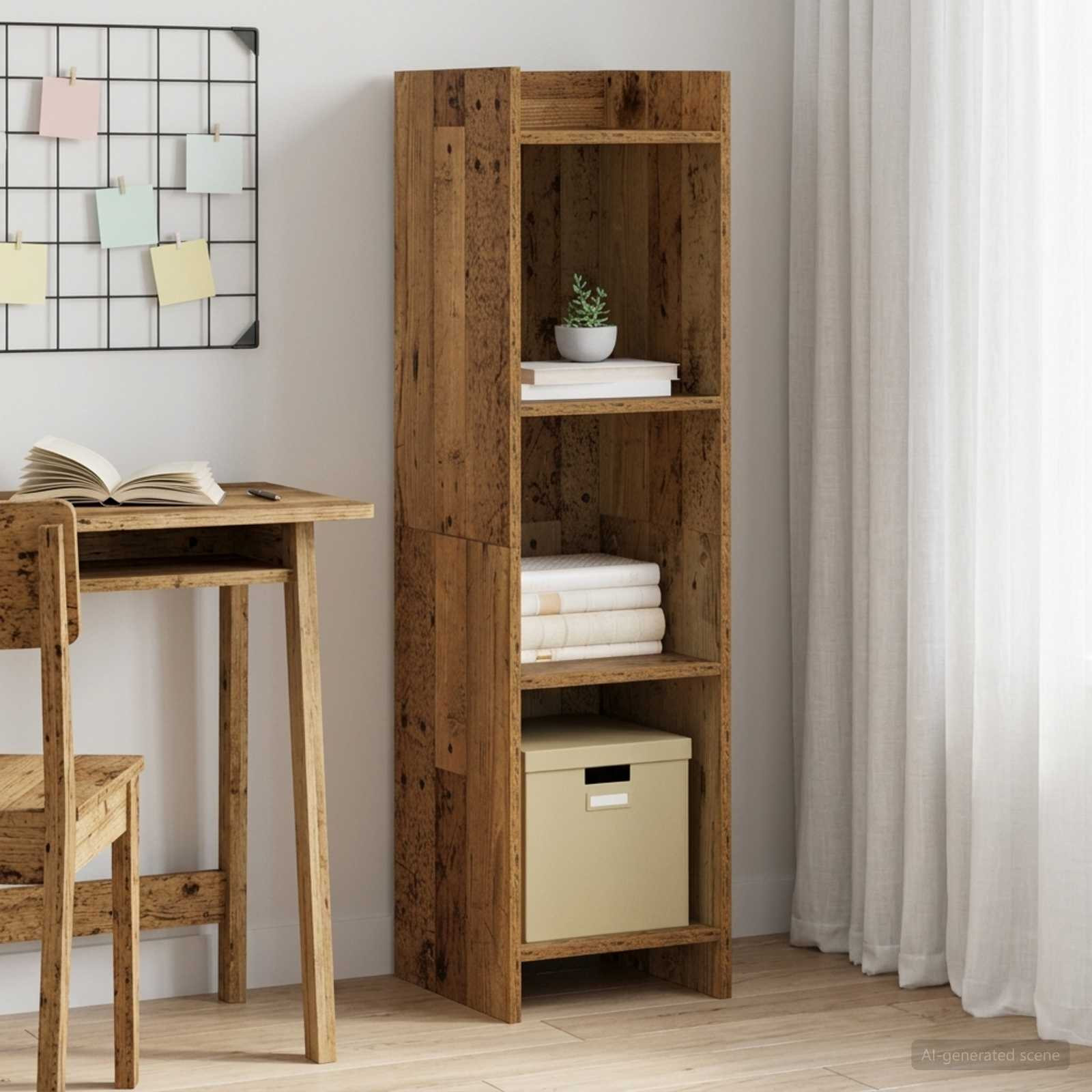 vidaXL Bücherregal Altholz 30 x 30 x 111 cm Holzwerkstoff