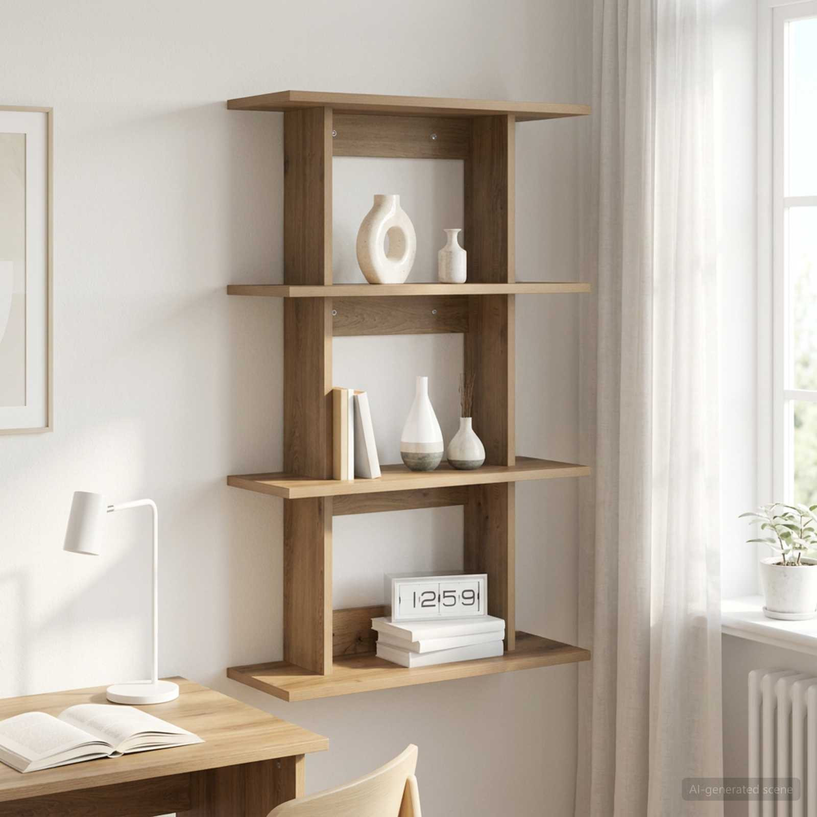 vidaXL Wandregal Wandhalterung Artisan-Eiche 56 x 20 x 90 cm