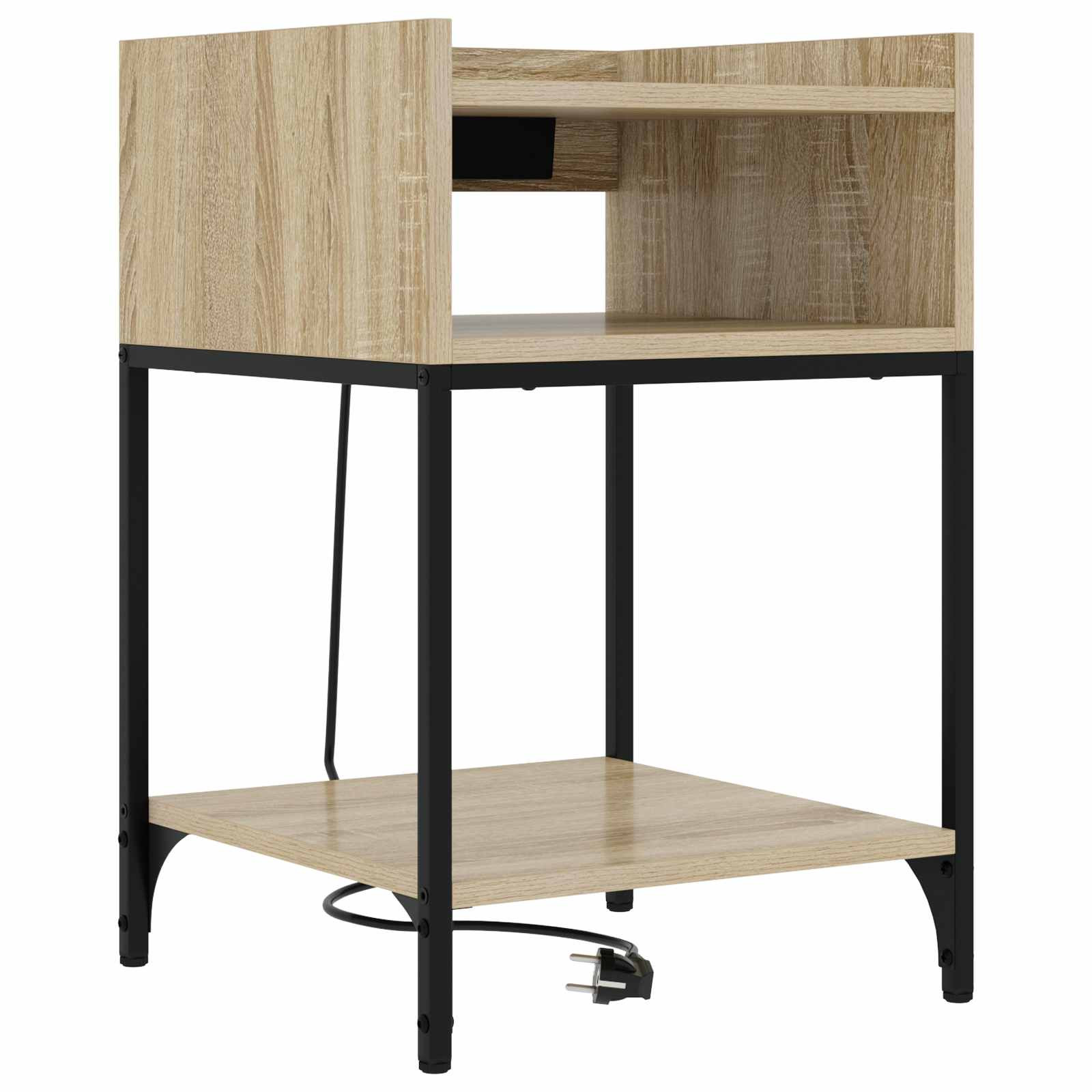vidaXL Nachttisch mit Regal Sonoma-Eiche 40 x 40 x 61 cm Holzwerkstoff