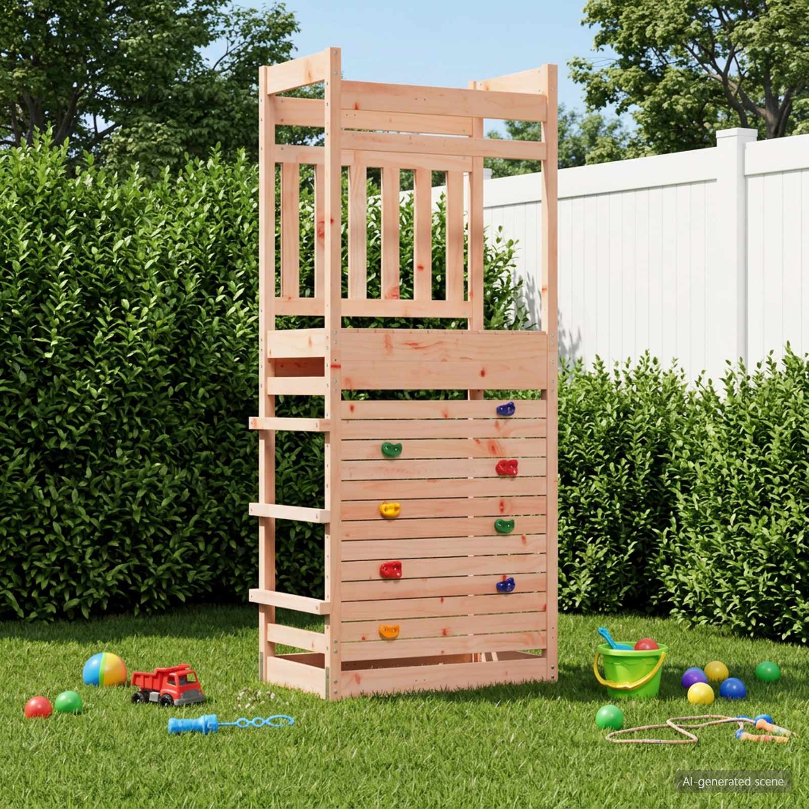 vidaXL Outdoor-Spielturm Natur Massives Douglasienholz