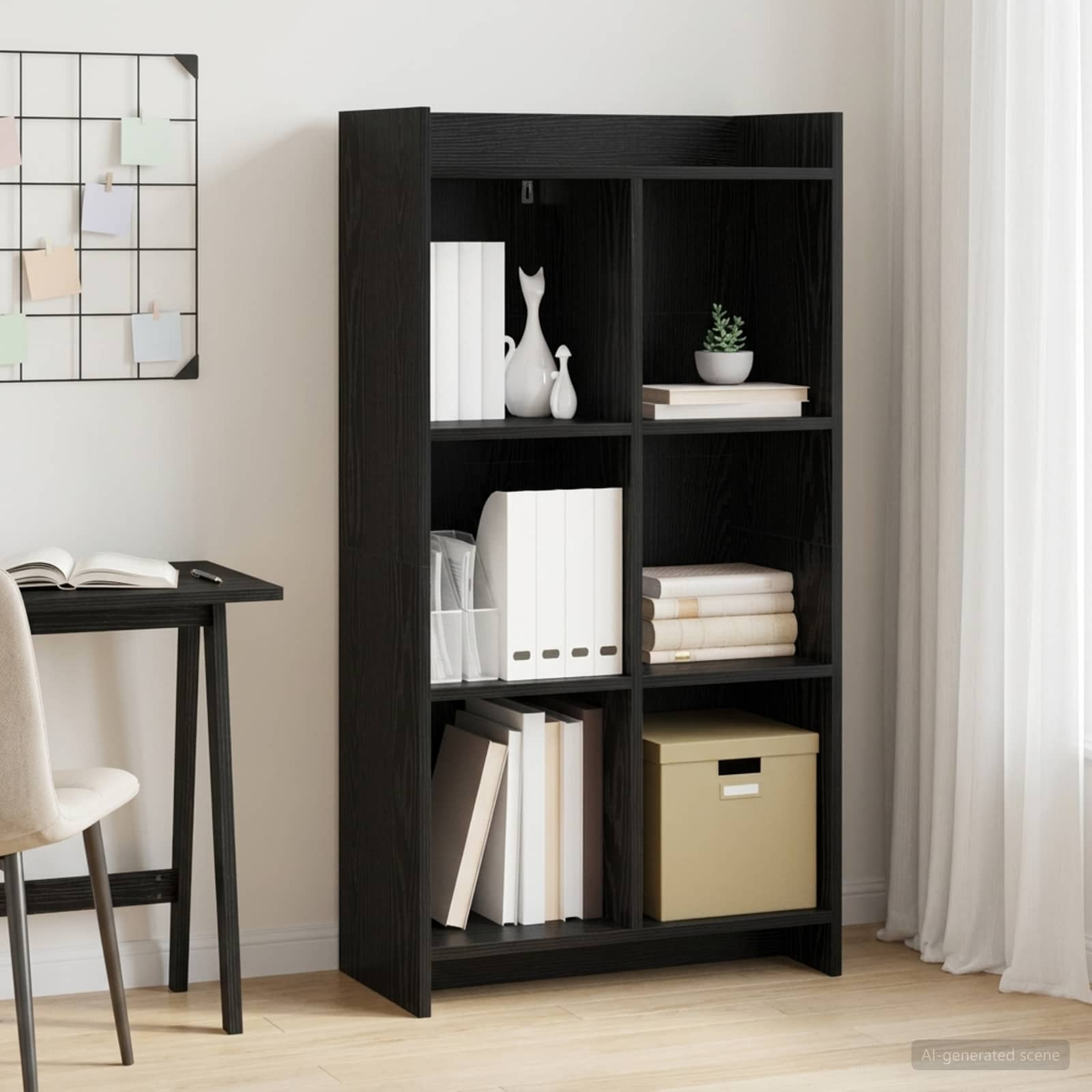 vidaXL Bücherregal Schwarze Eiche 59 x 30 x 111 cm Holzwerkstoff