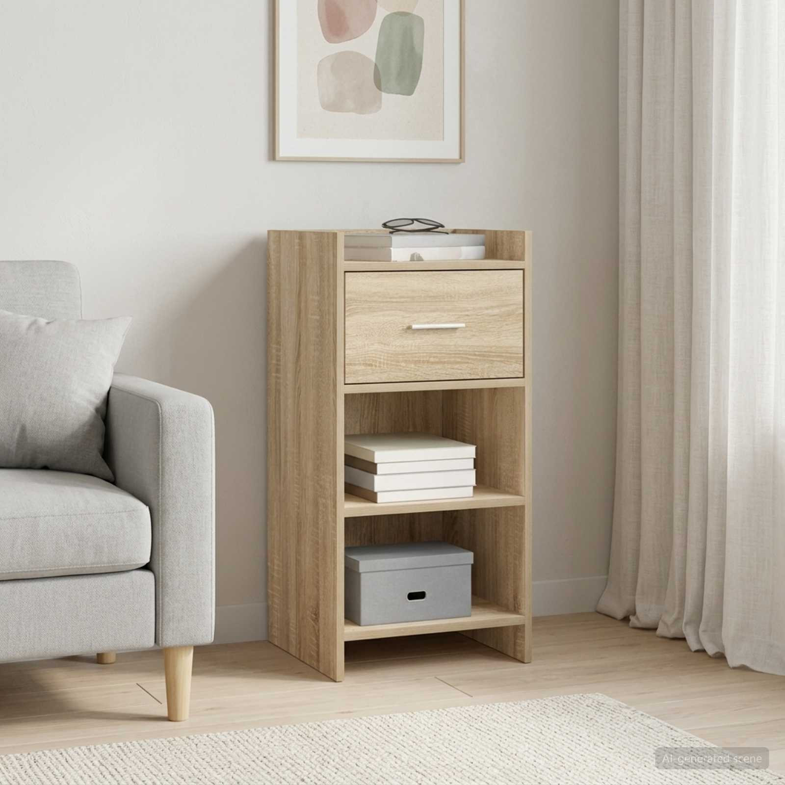 vidaXL Sideboard Sonoma-Eiche 40 x 36 x 80 cm Holzwerkstoff