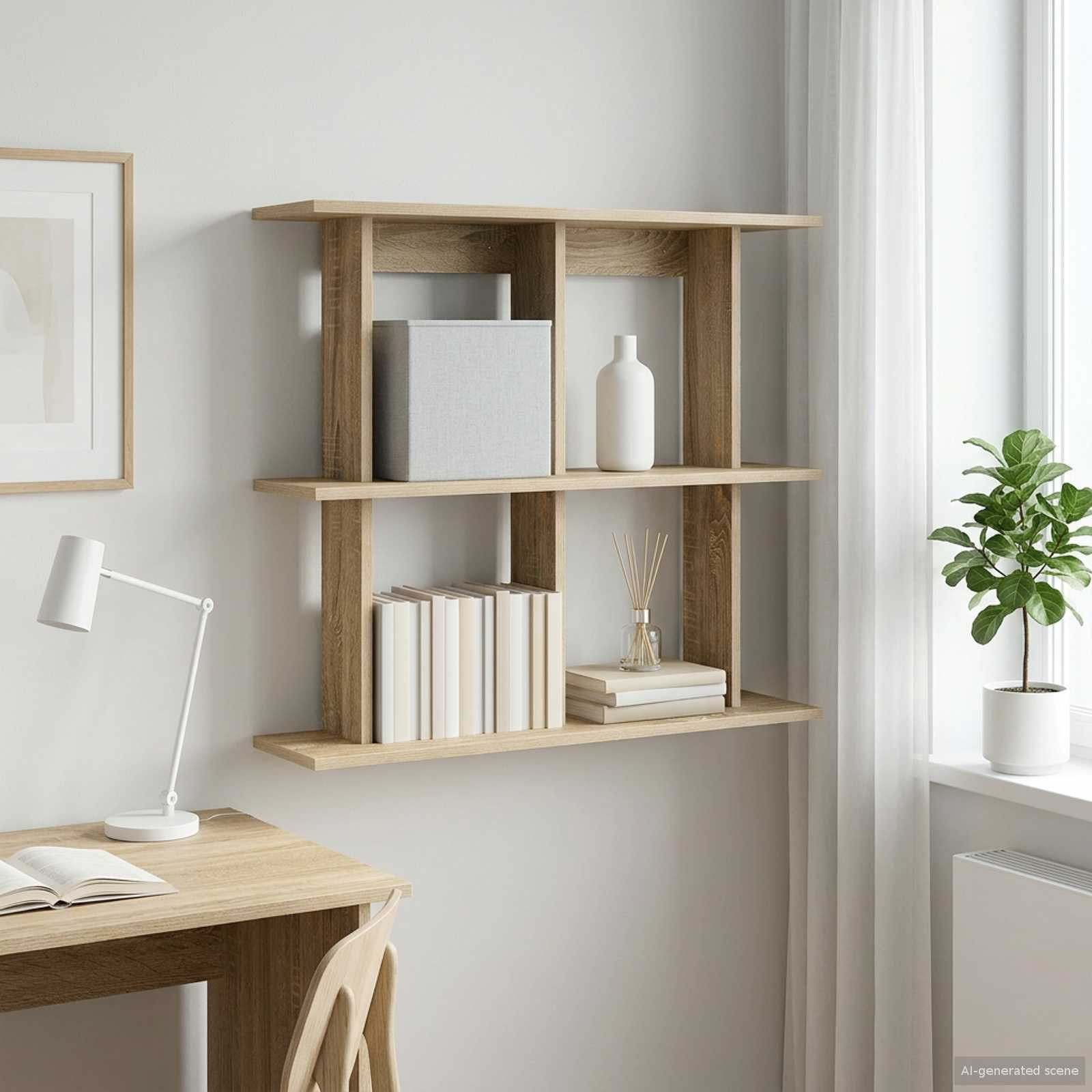 vidaXL Wandregal Wandhalterung Sonoma-Eiche 80 x 20 x 75 cm
