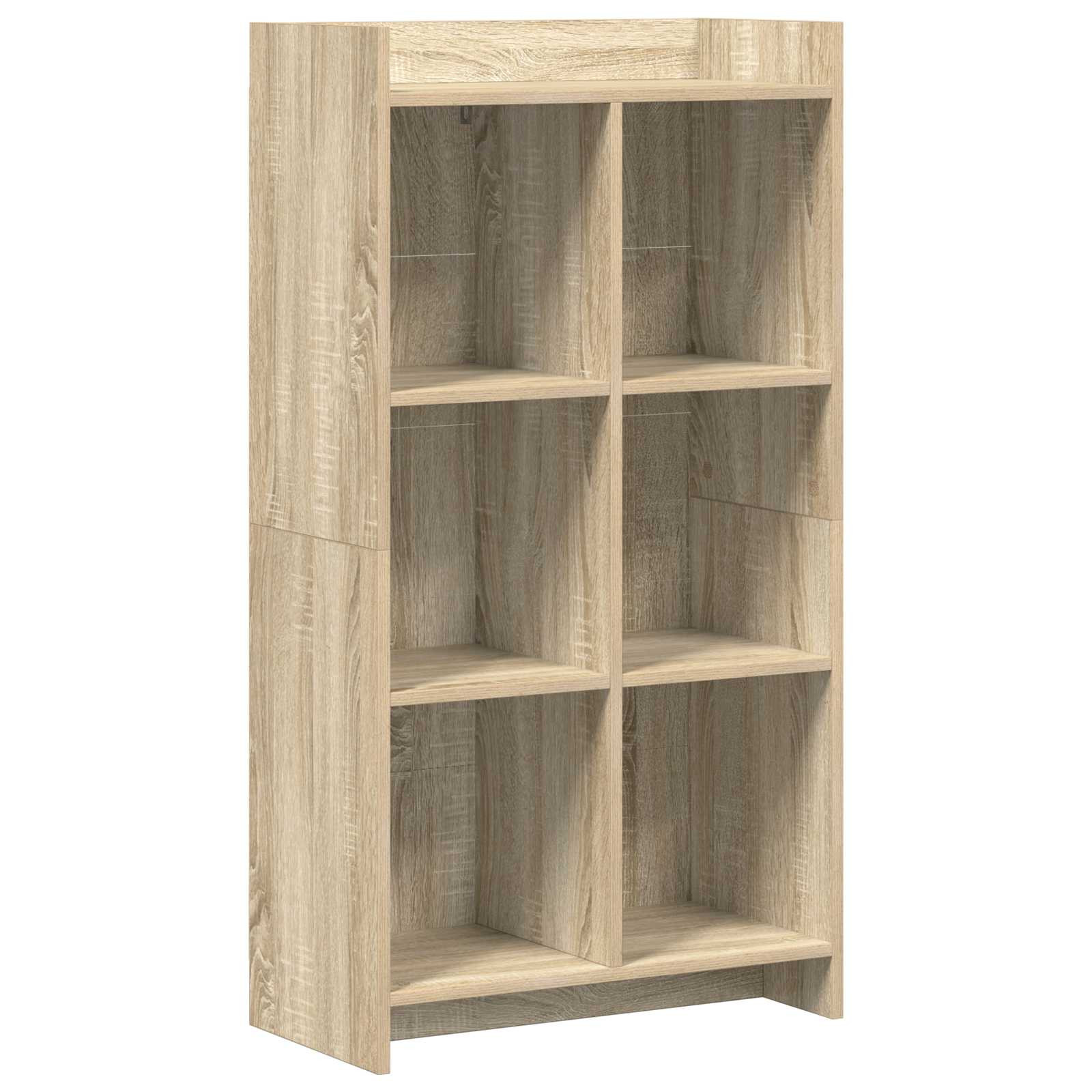 vidaXL Bücherregal Sonoma-Eiche 59 x 30 x 111 cm Holzwerkstoff