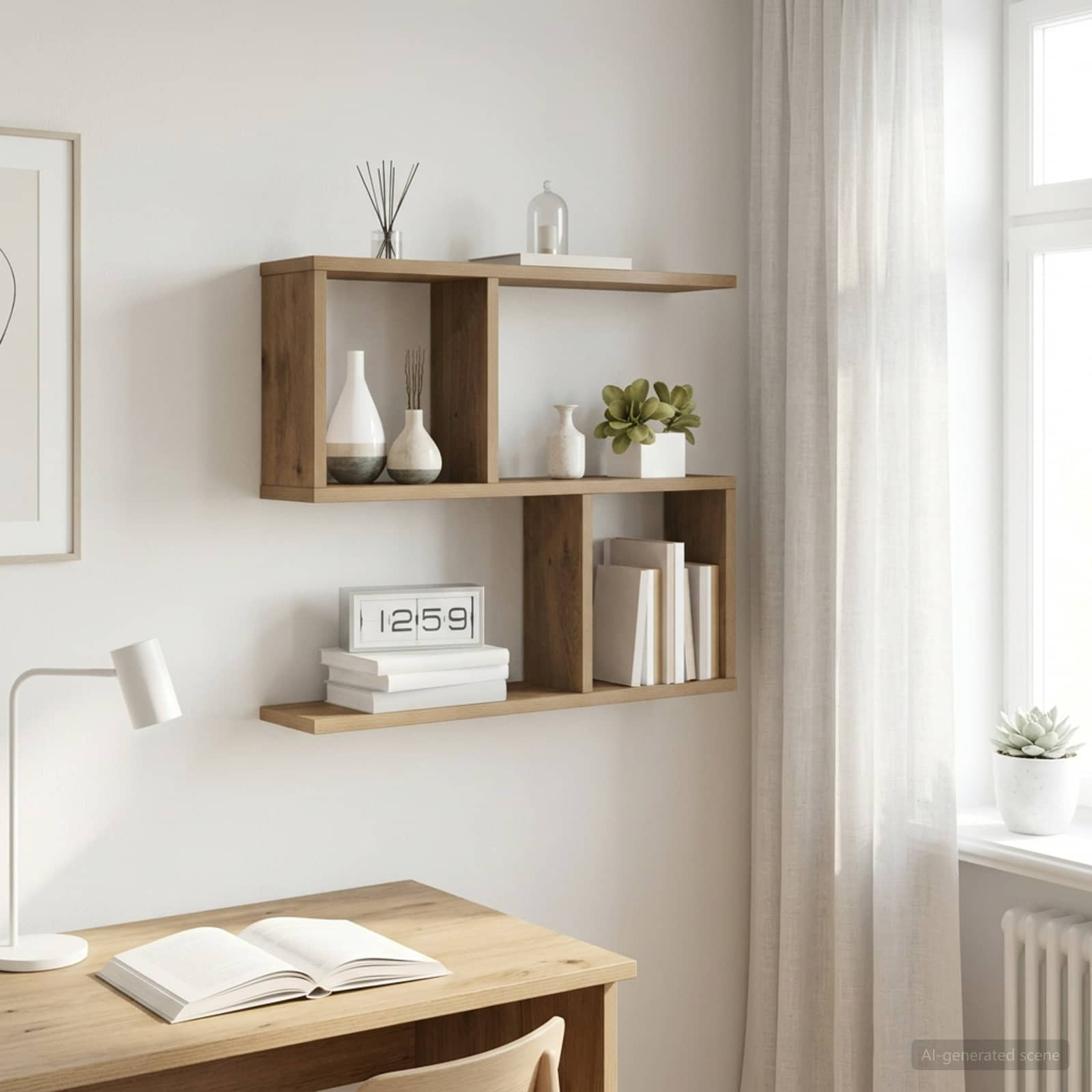 vidaXL Wandregal Artisan-Eiche 60 x 12 x 50,5 cm Holzwerkstoff