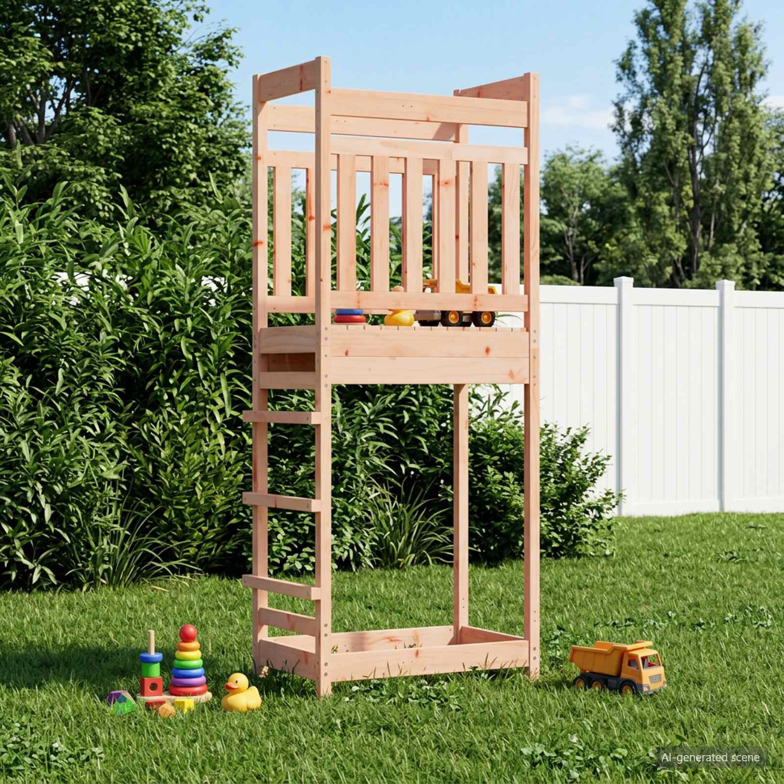 vidaXL Outdoor-Spielturm Natur Massives Douglasienholz