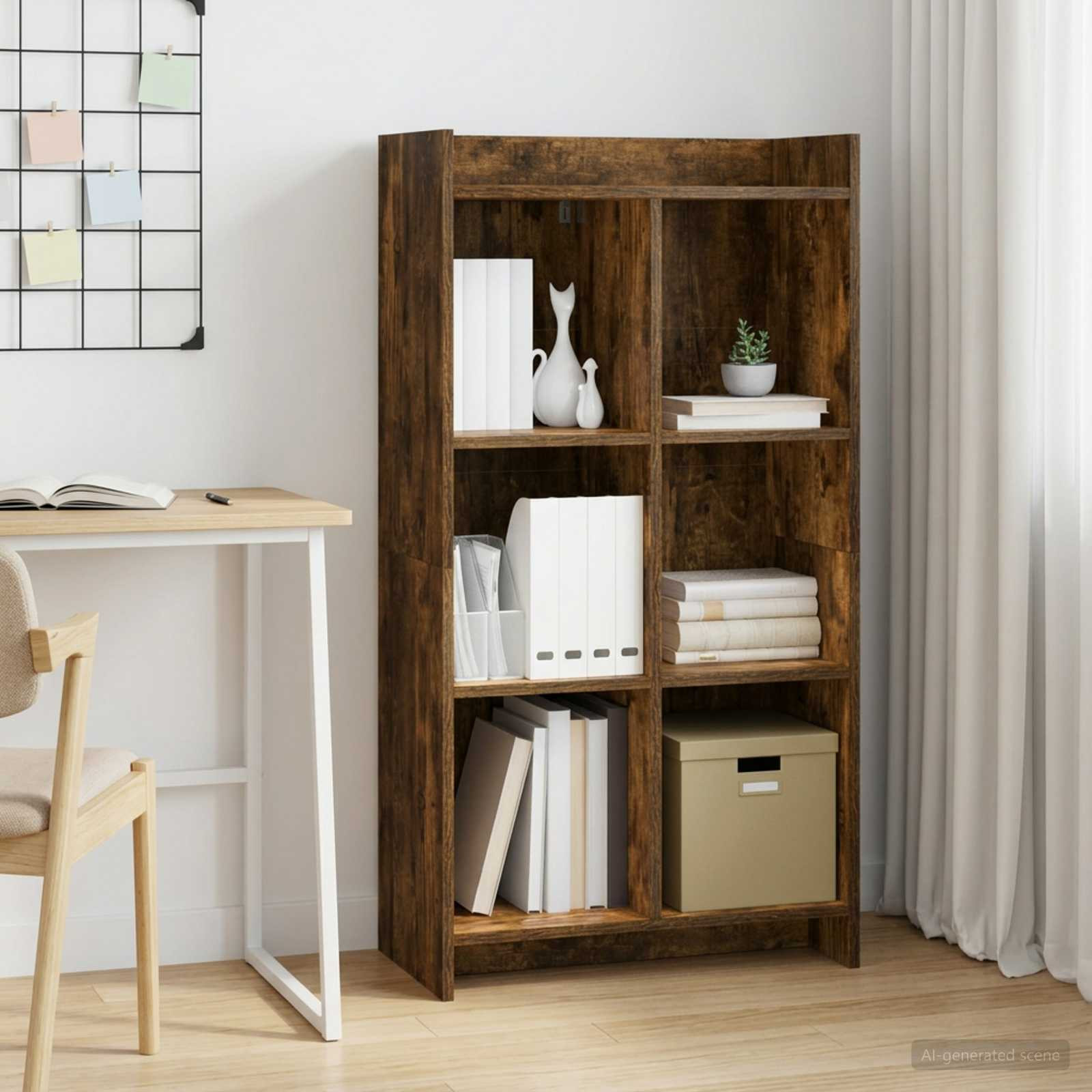 vidaXL Bücherregal Geräucherte Eiche 59 x 30 x 111 cm Holzwerkstoff