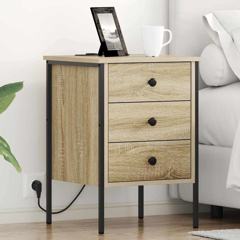 vidaXL Nachttisch Sonoma-Eiche 42 x 41 x 61 cm Holzwerkstoff