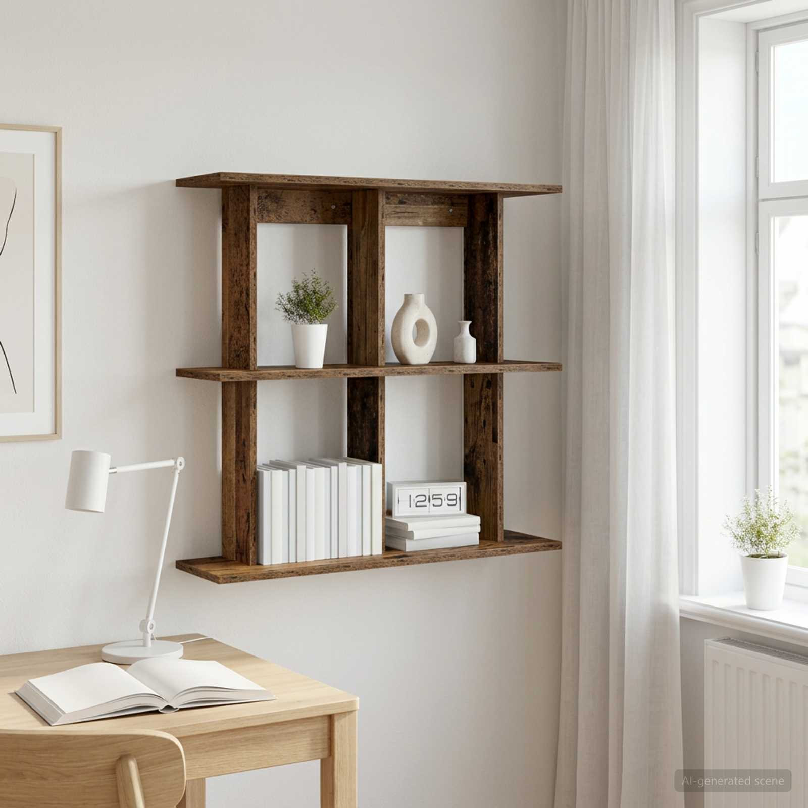 vidaXL Wandregal Wandhalterung Altholz 80 x 20 x 75 cm Holzwerkstoff