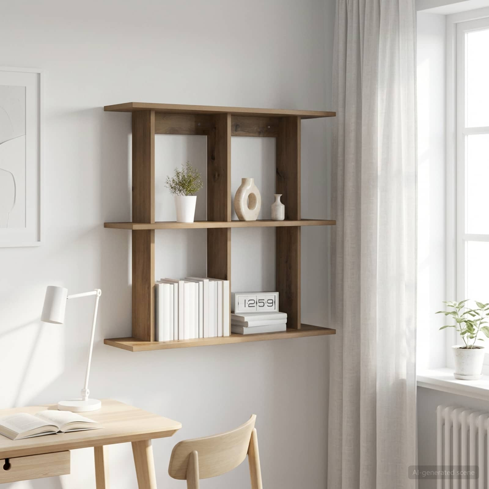 vidaXL Wandregal Wandhalterung Artisan-Eiche 80 x 20 x 75 cm
