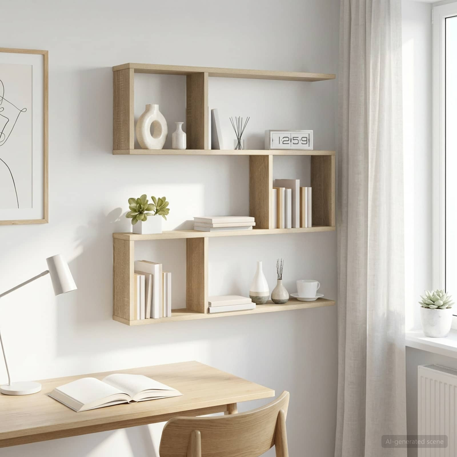 vidaXL Wandregal Sonoma-Eiche 80 x 12 x 79,5 cm Holzwerkstoff