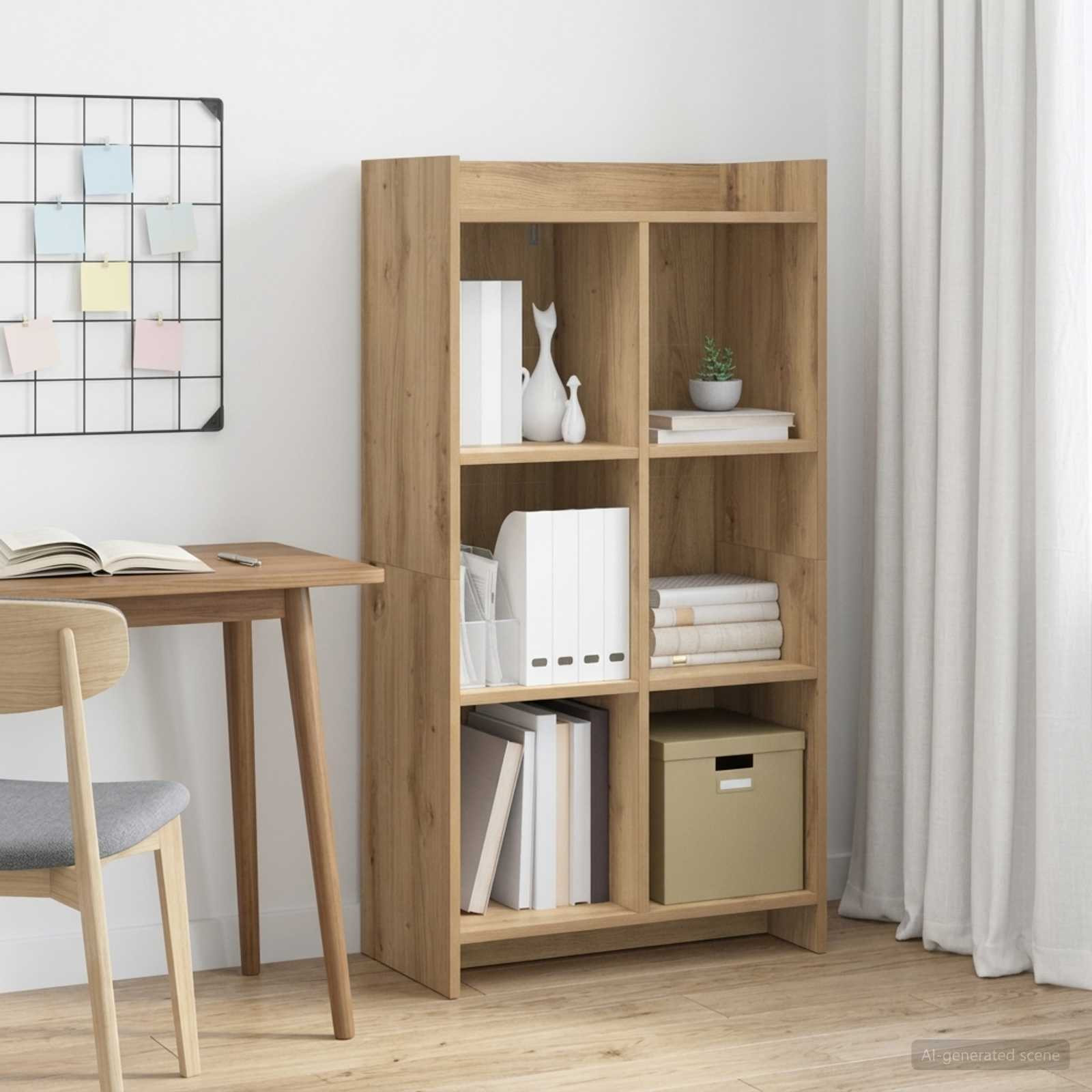 vidaXL Bücherregal 6 Ebenen 59 x 30 x 111 cm Holzwerkstoff