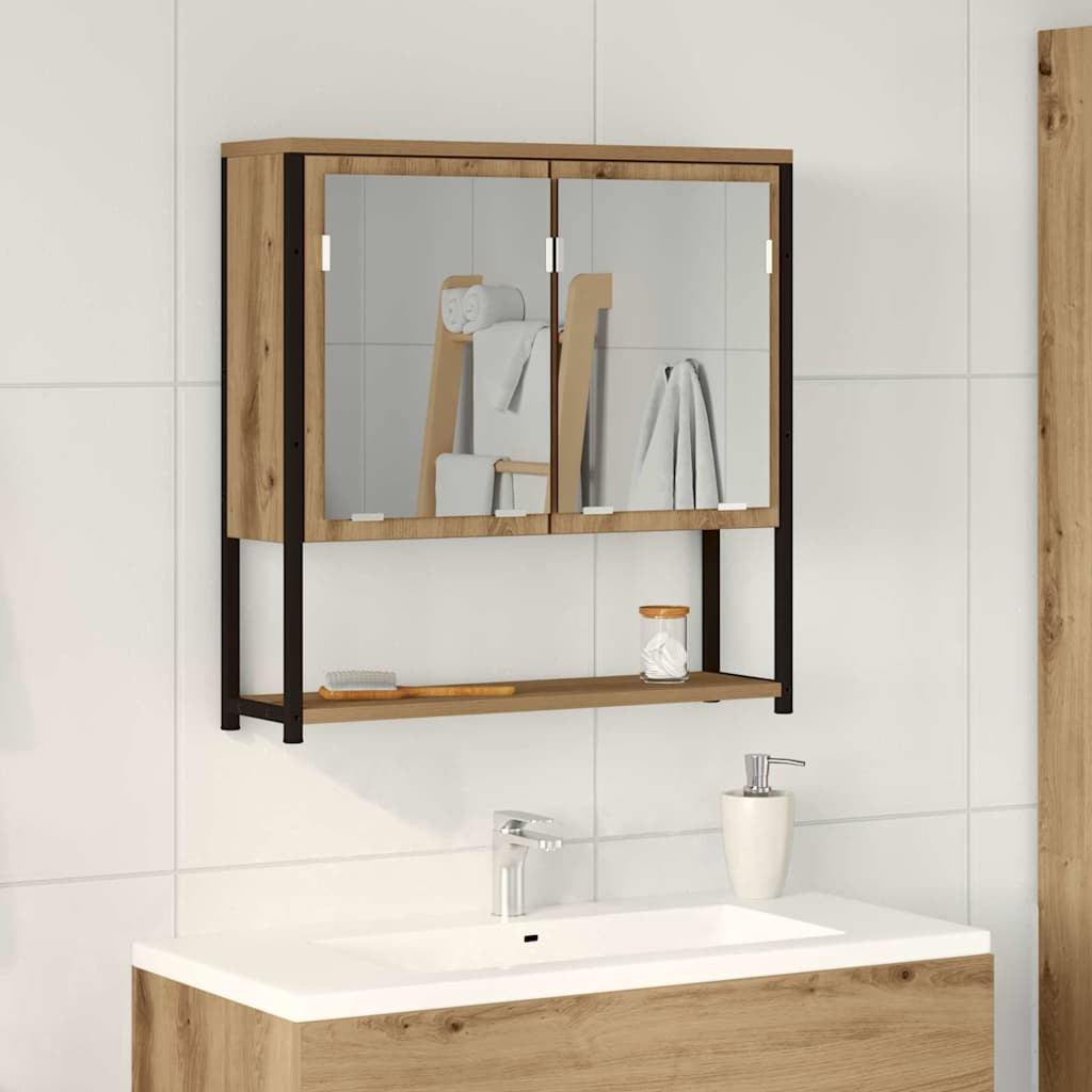 vidaXL Spiegelschrank Artisan-Eiche 60 x 16 x 60 cm Holzwerkstoff