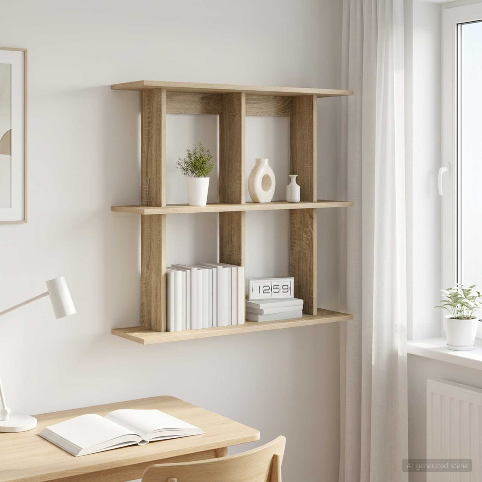 vidaXL Wandregal Wandhalterung Sonoma-Eiche 100 x 20 x 75 cm