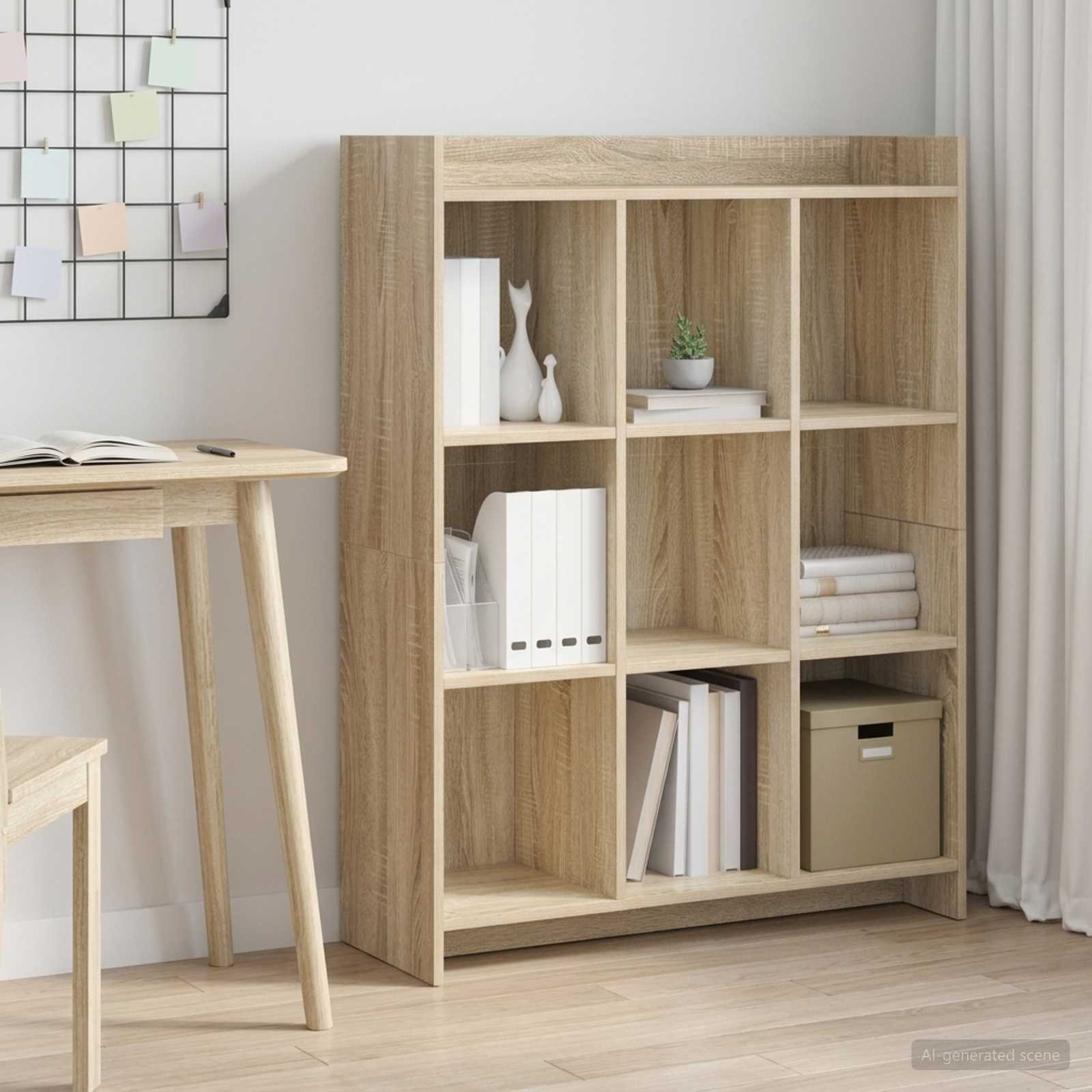 vidaXL Bücherregal Sonoma-Eiche 87,5 x 30 x 111 cm Holzwerkstoff