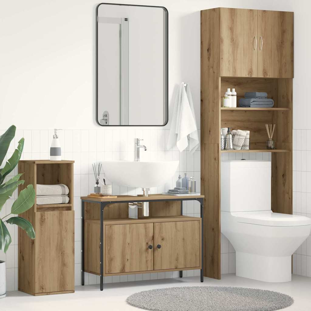 vidaXL Waschbeckenschrank Artisan-Eiche 80 x 30 x 60 cm Holzwerkstoff