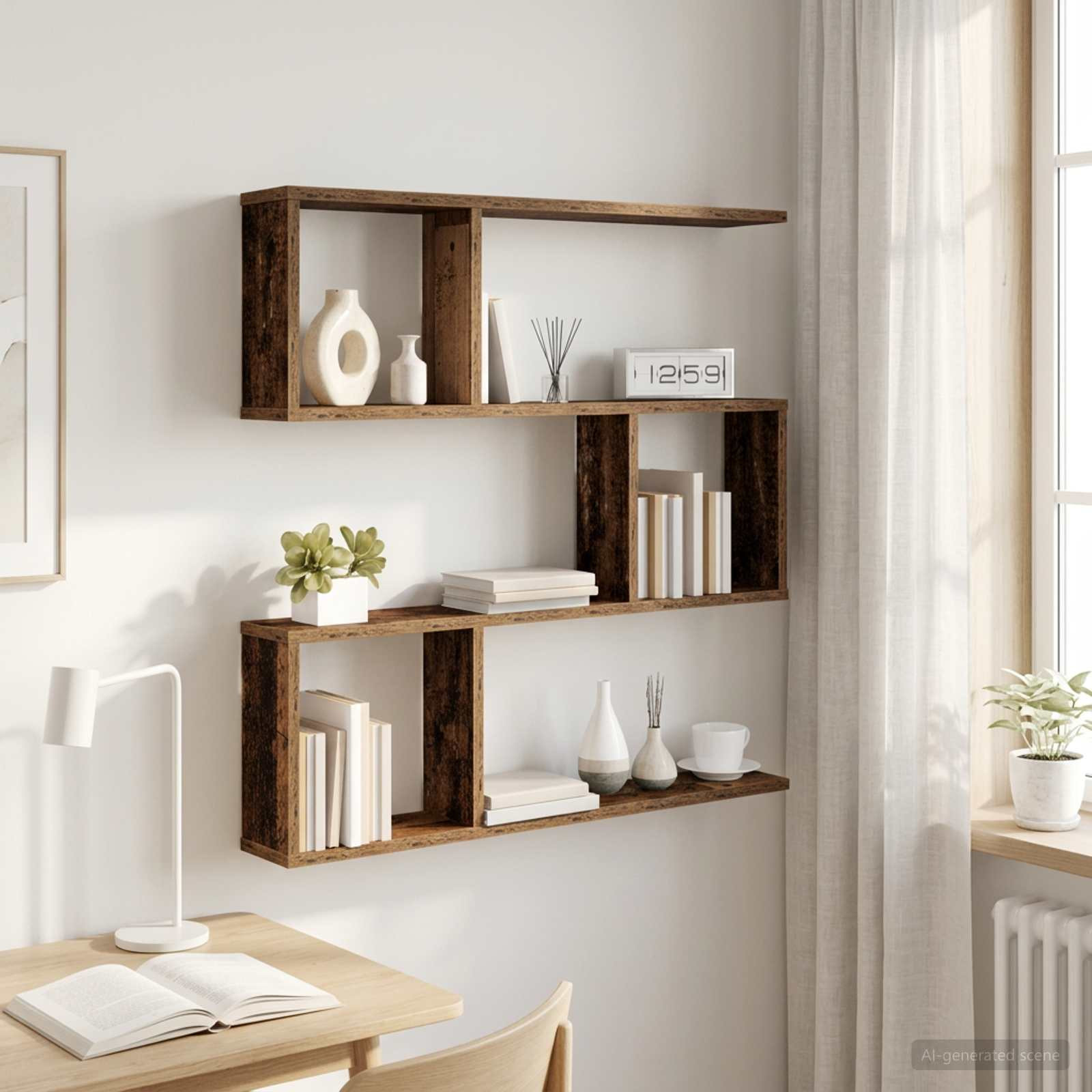 vidaXL Wandregal Altholz 80 x 12 x 79,5 cm Holzwerkstoff