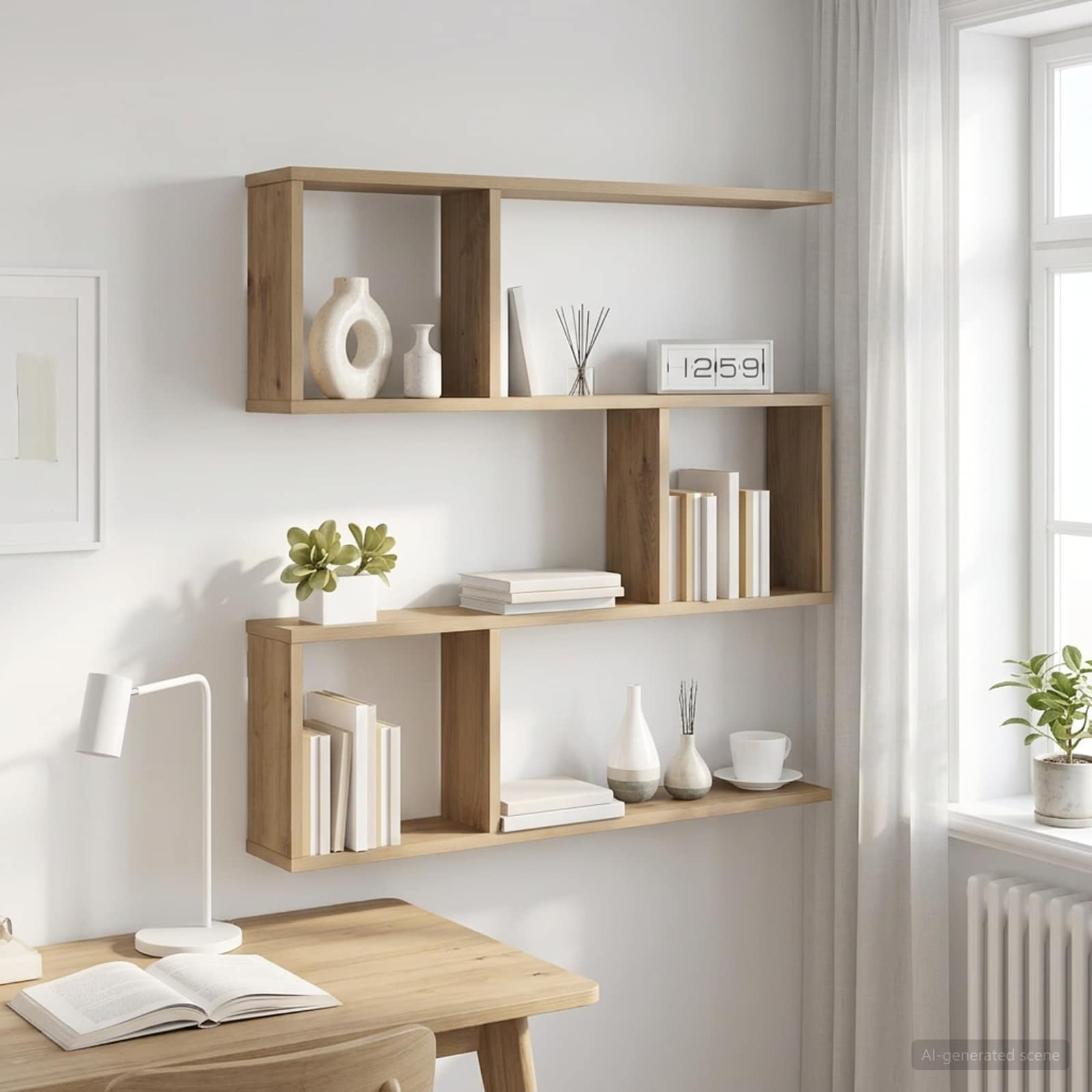 vidaXL Wandregal Artisan-Eiche 80 x 12 x 79,5 cm Holzwerkstoff