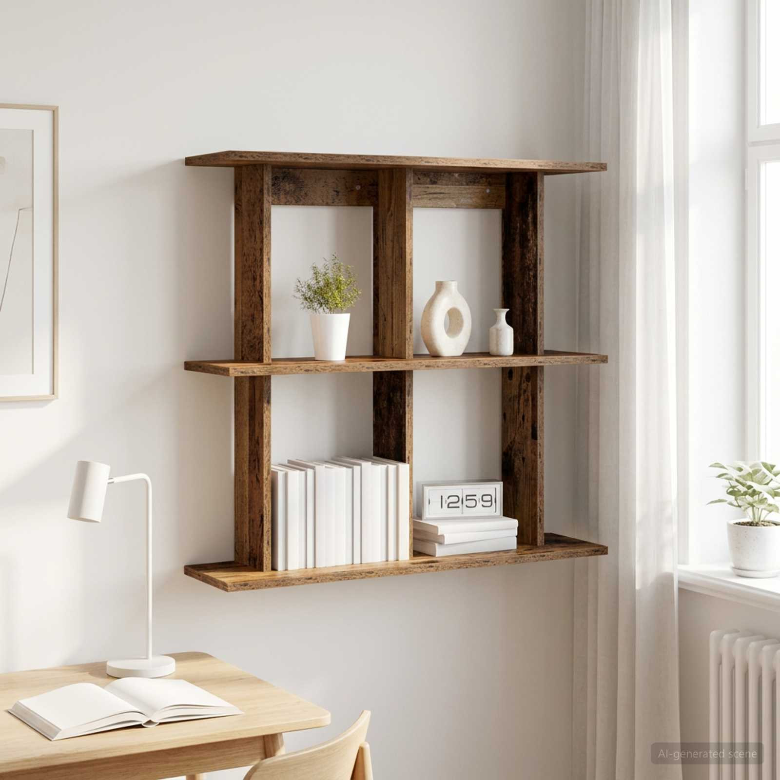 vidaXL Wandregal Wandhalterung Altholz 100 x 20 x 75 cm Holzwerkstoff