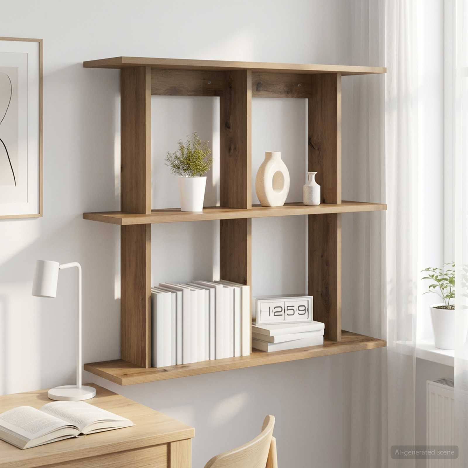 vidaXL Wandregal Wandhalterung Artisan-Eiche 100 x 20 x 75 cm