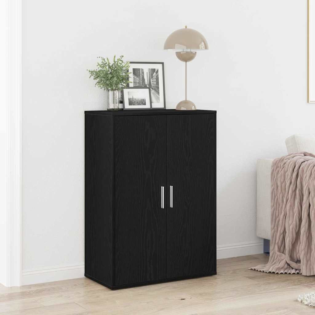 vidaXL Sideboard Schwarz Eichen-Optik 60 x 31 x 84 cm Holzwerkstoff