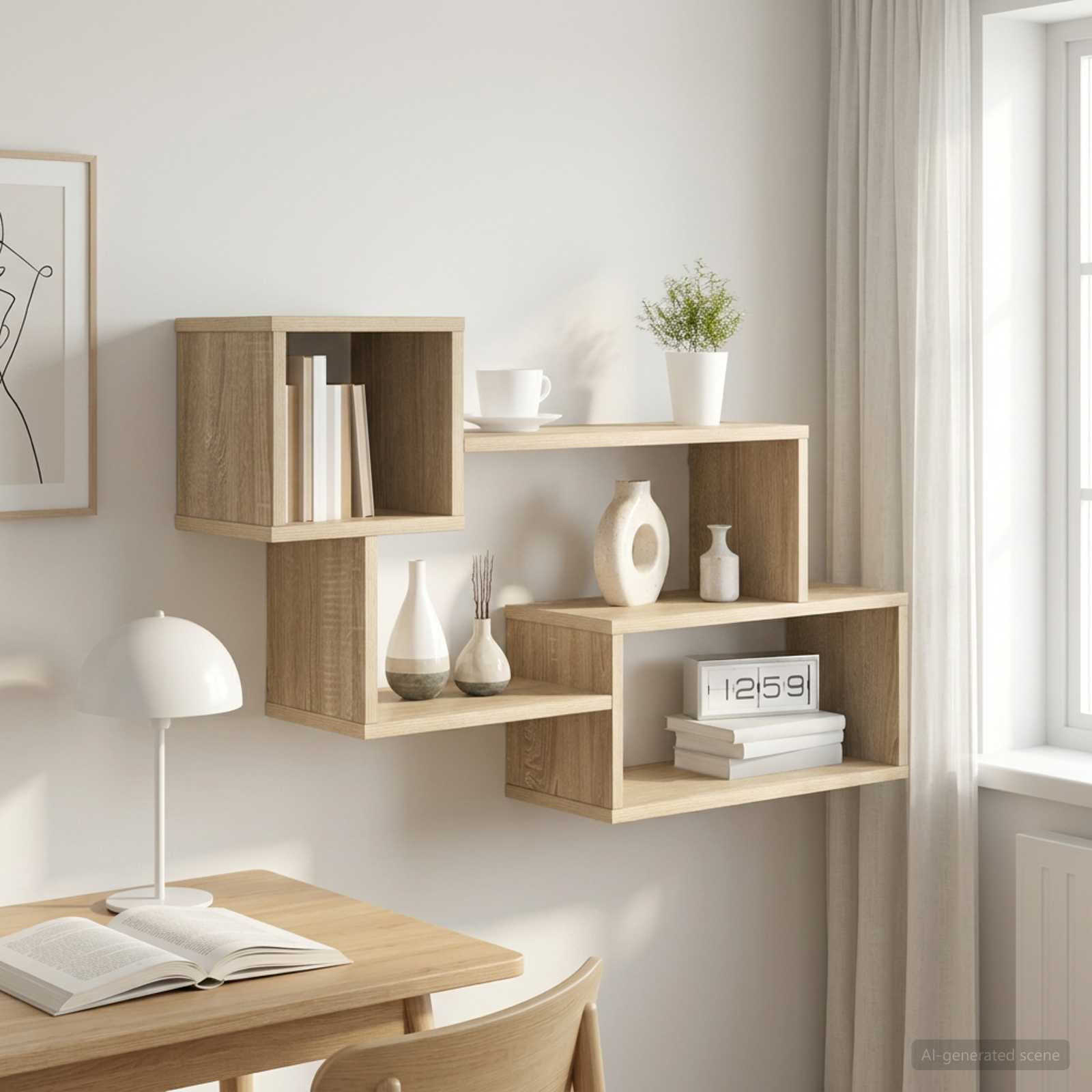 vidaXL Schwebendes Regal Wandhalterung Sonoma-Eiche 87 x 20 x 55 cm