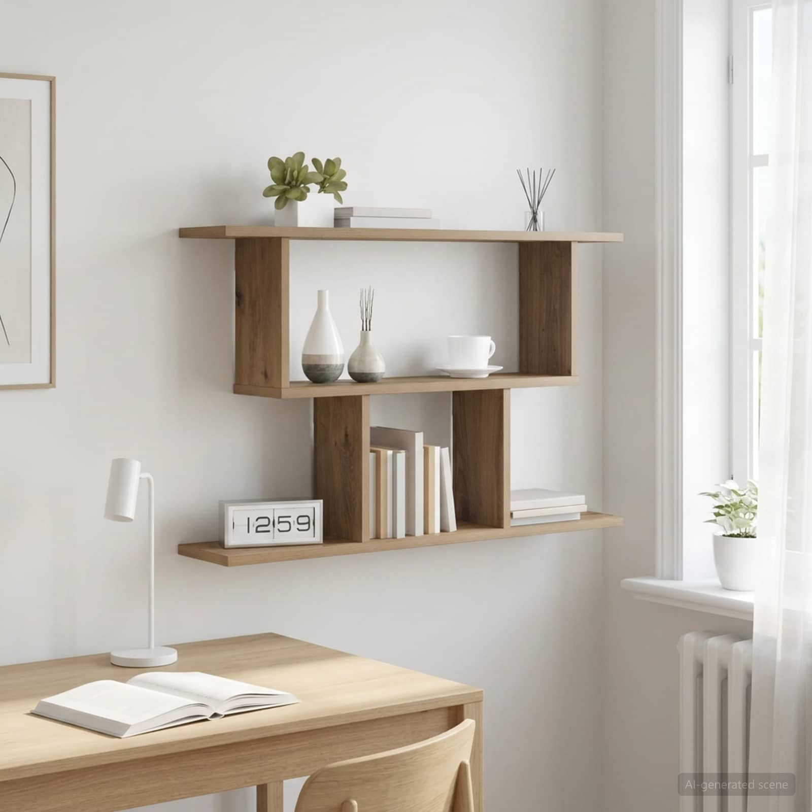 vidaXL Wandregal Artisan-Eiche 80 x 15 x 50,5 cm Holzwerkstoff