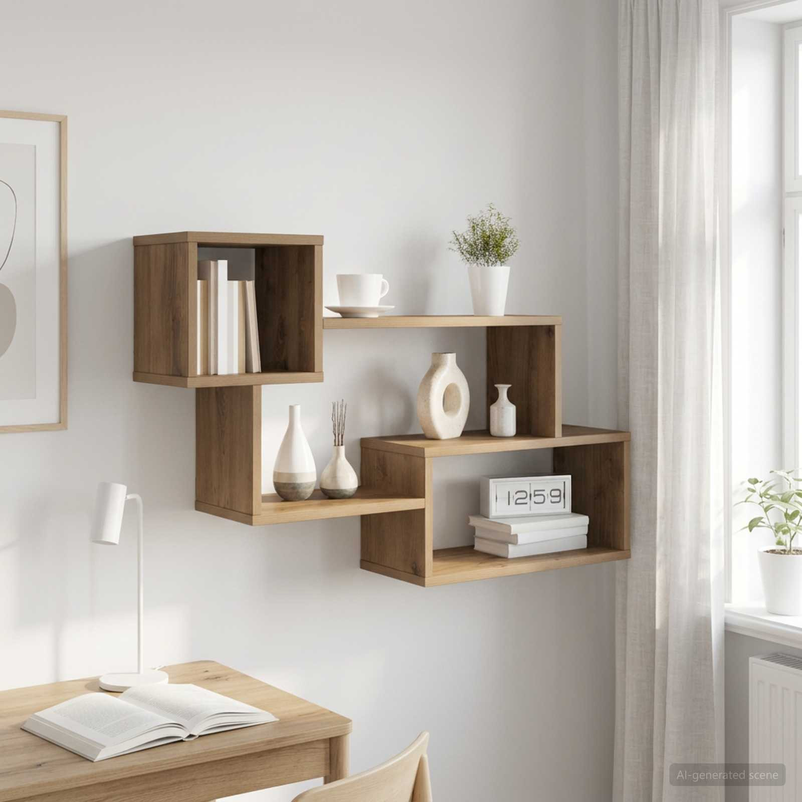 vidaXL Schwebendes Regal Wandhalterung Artisan-Eiche 87 x 20 x 55 cm