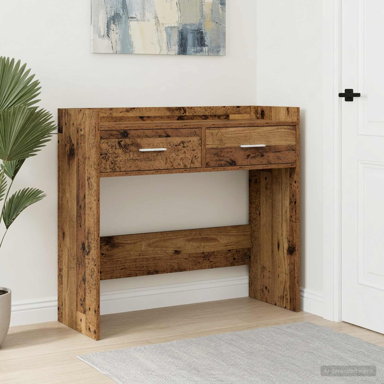 vidaXL Konsolentisch Altholz 90 x 35 x 80 cm Holzwerkstoff